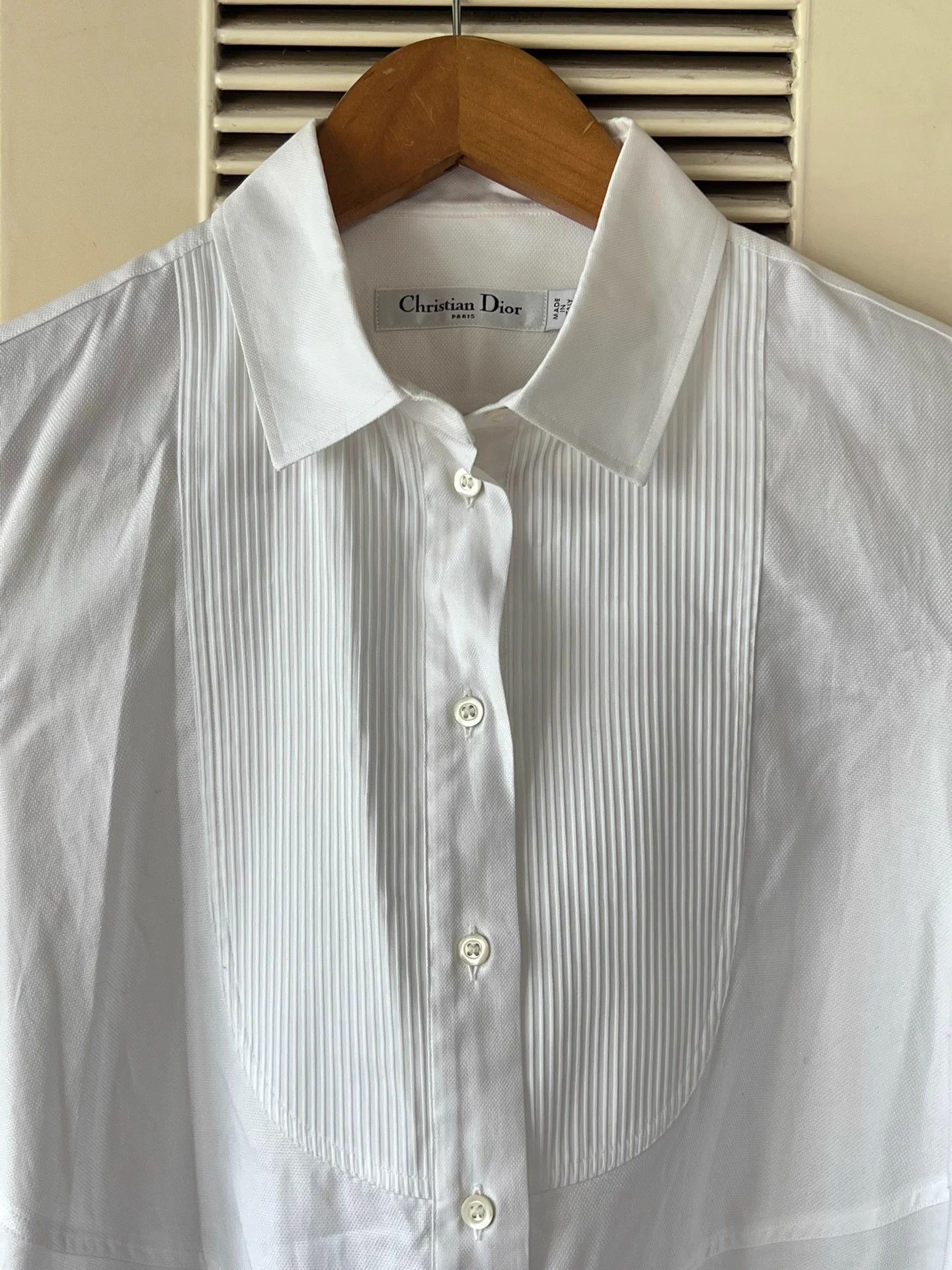 Dior Dior White CD Bee Embroidered Shirt Dress 34 Size XS / US 0-2 / IT 36-38 - 3 Thumbnail