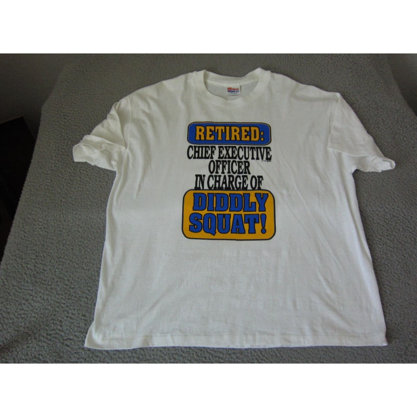 Hanes VINTAGE Hanes Shirt XL White Mens T-Shirt Short Sleeve Crew Neck 90s USA Made in USA Size US XL / EU 56 / 4 - 2 Thumbnail