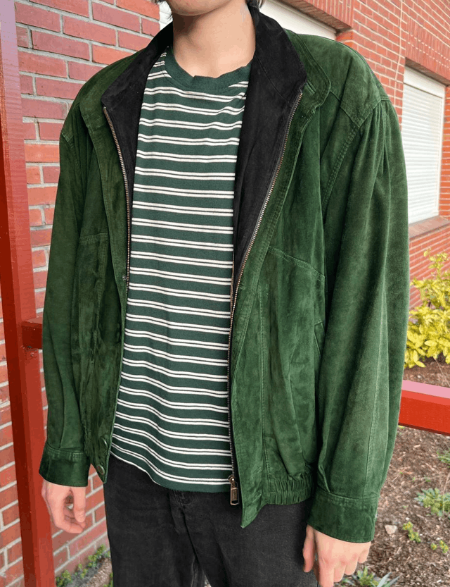 Pierre Cardin Pierre Cardin suede bomber jacket dark green vintage M–L Size US M / EU 48-50 / 2 - 4 Thumbnail