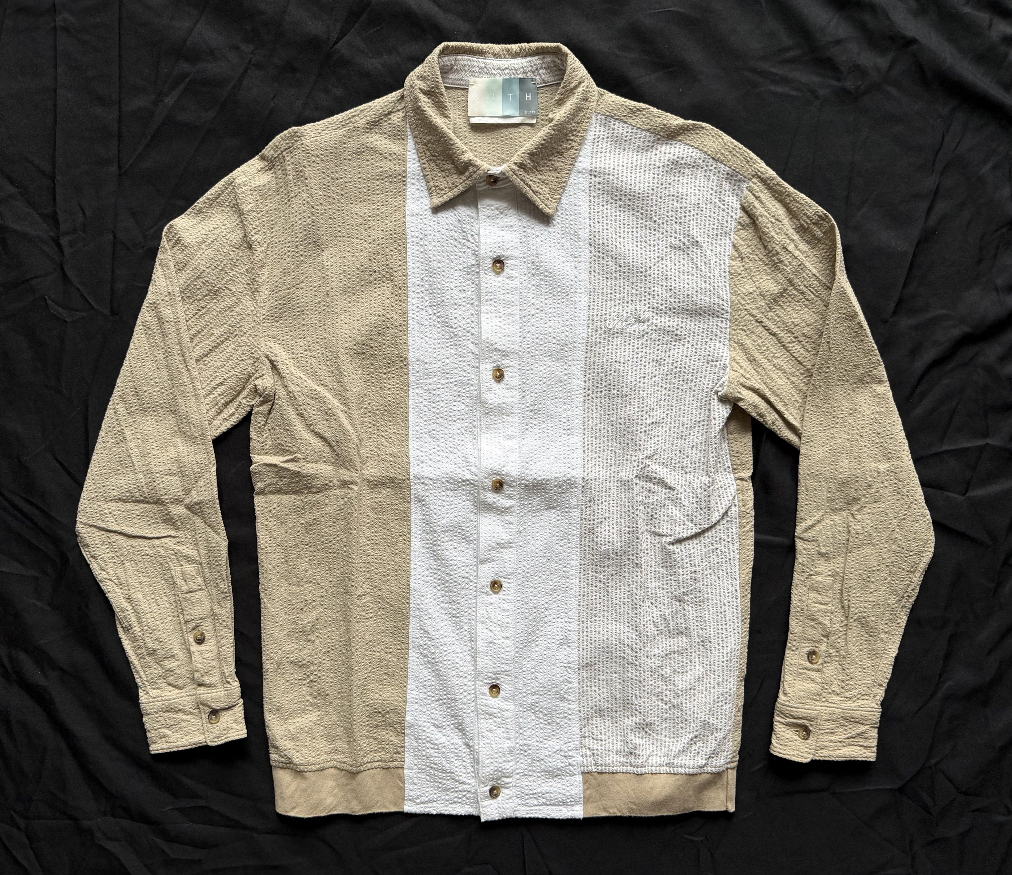 Kith Kith Vista Seersucker Paneled Button-down ‘Canvas’ Size US S / EU 44-46 / 1 - 1 Thumbnail