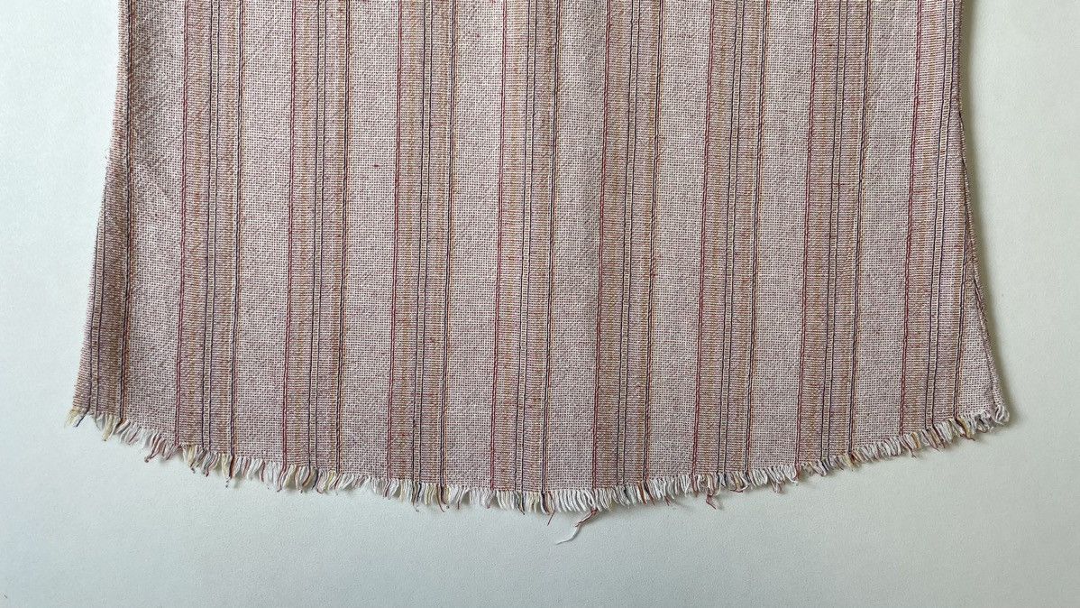 Giorgio Armani 1980s Sample Raw Edge Striped Linen Shirt Size US M / EU 48-50 / 2 - 18 Thumbnail