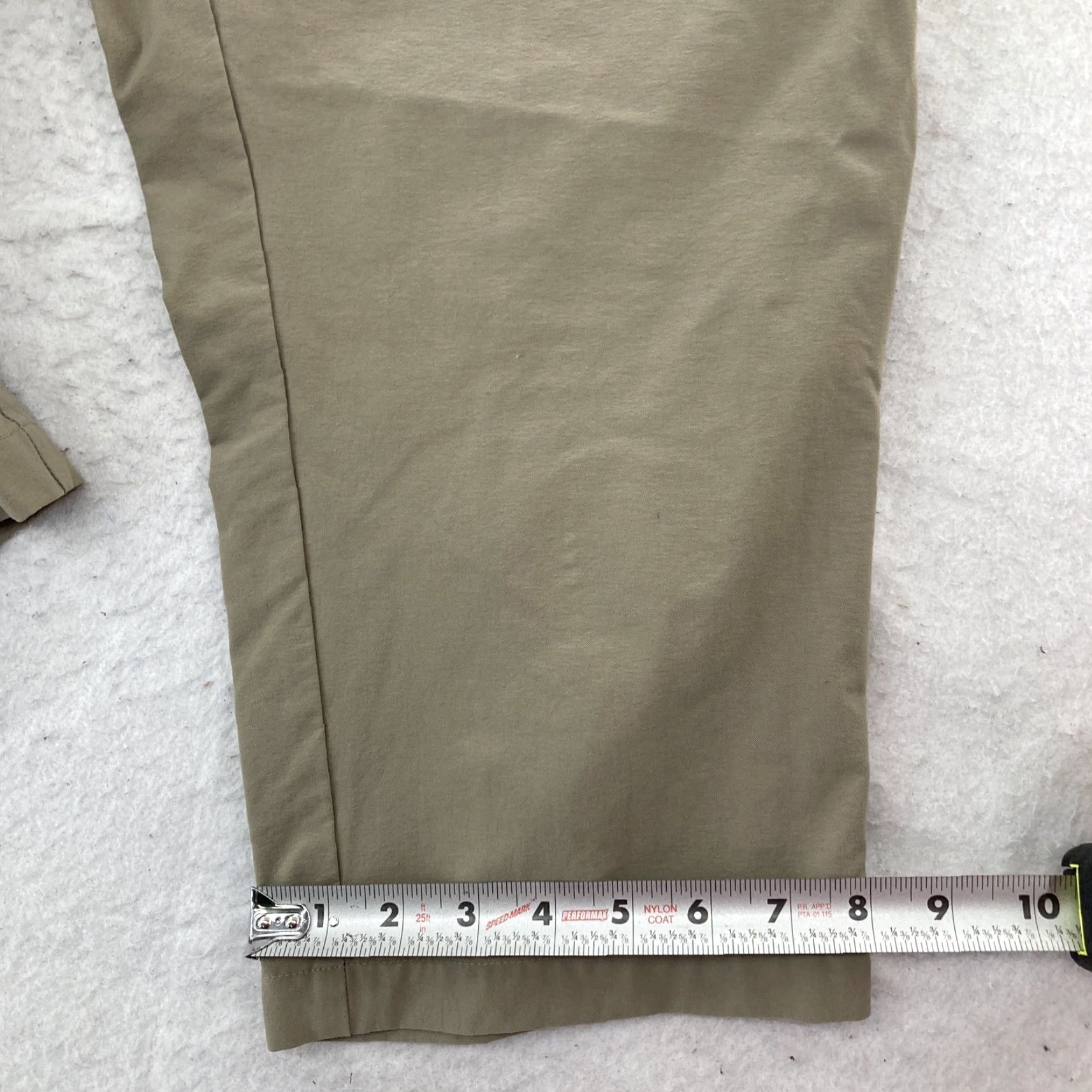 ExOfficio EXOFFICIO Pants Women’s 4 Hiking Straight Leg Cropped Stretch - Beige Nylon Belted Pockets Cropped 90s Outdoor 4 Womens Size 27" / US 4 / IT 40 - 6 Thumbnail