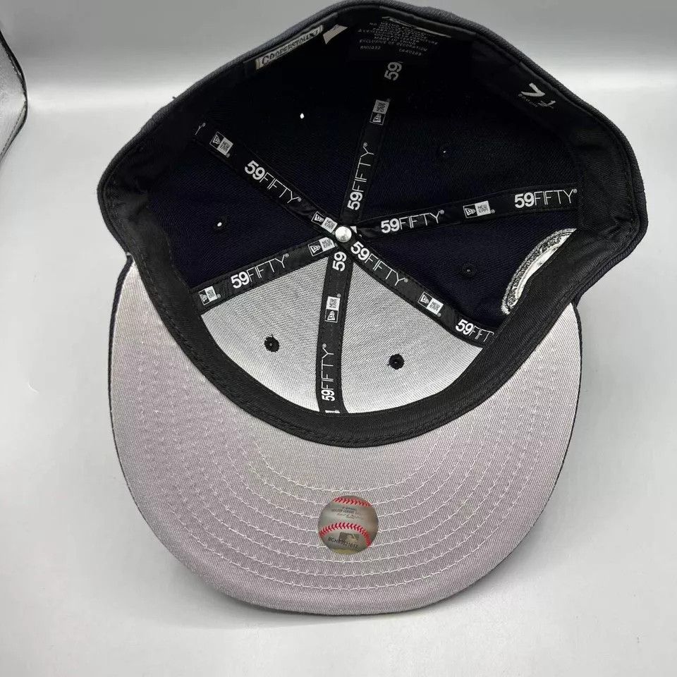 New Era Washington Nationals Hat Men 7 1/2 Black Gray MLB Fitted Cap Size ONE SIZE - 2 Thumbnail