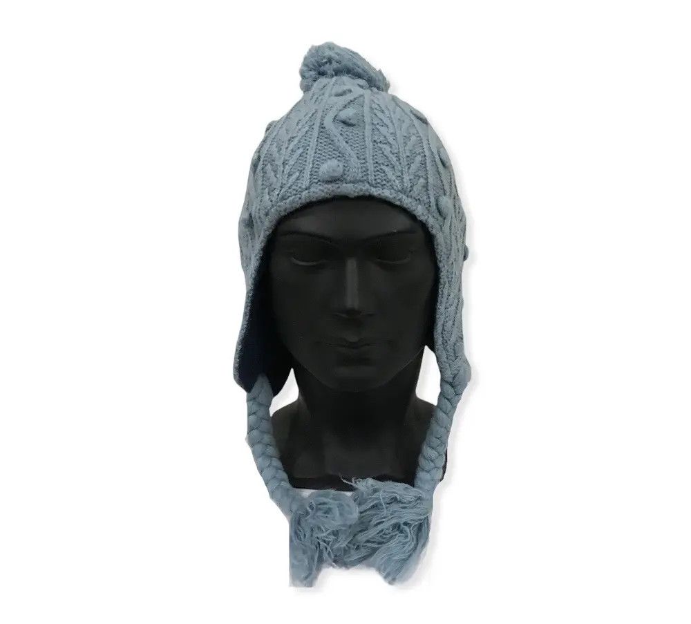Japanese Brand × Vintage Japanese Brand Plain Earflap Beanie Hat Size ONE SIZE - 2 Thumbnail