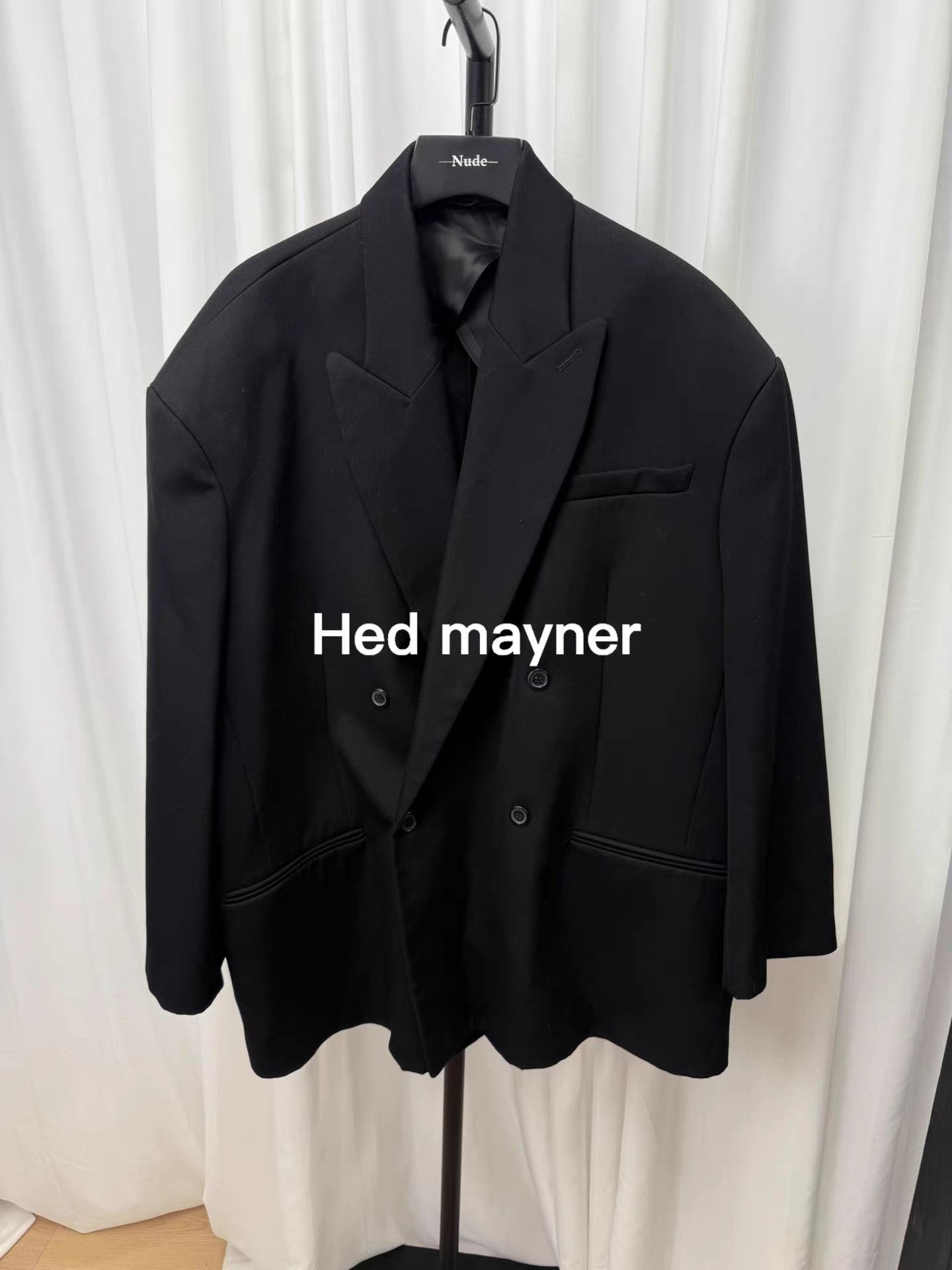 Hed Mayner HED MAYNER Wool Oversized Shoulder Pad Blazer K20 Size US S / EU 44-46 / 1 - 1 Thumbnail