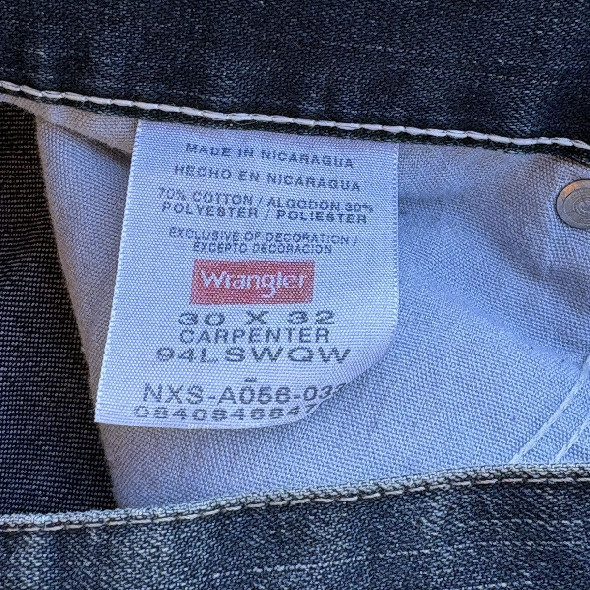 Vintage 2000s Wrangler Carpenter Dark Wash Denim Jeans Size US 31 - 5 Thumbnail