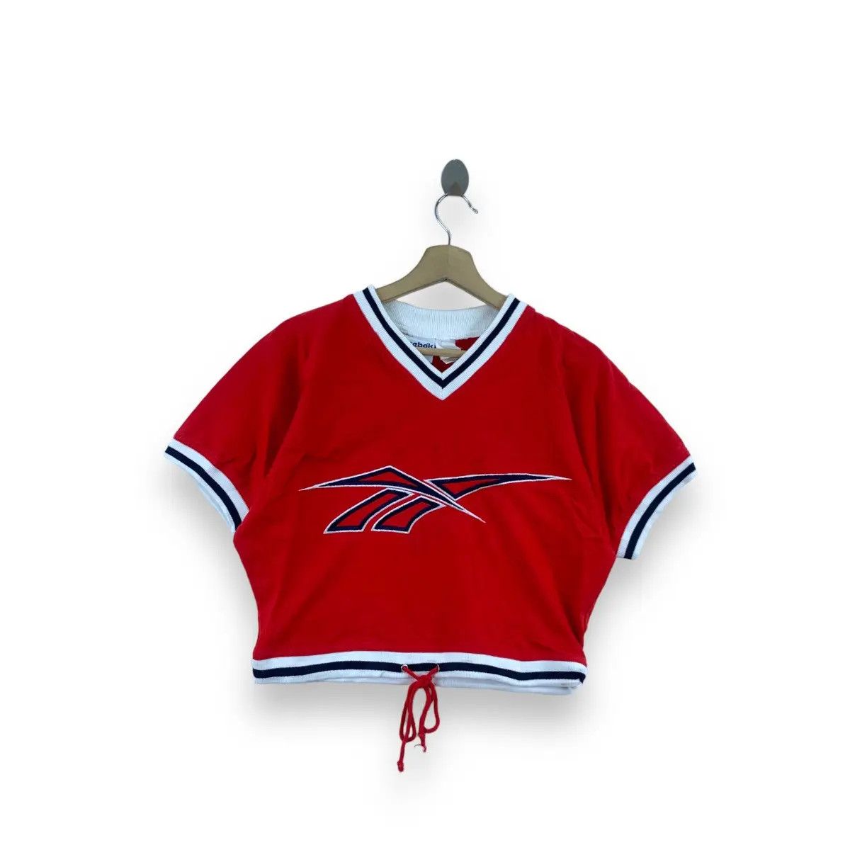 Reebok Vintage REEBOK SPORTSWEAR Cropped Top Sweatshirt Size S / US 4 / IT 40 - 1 Thumbnail