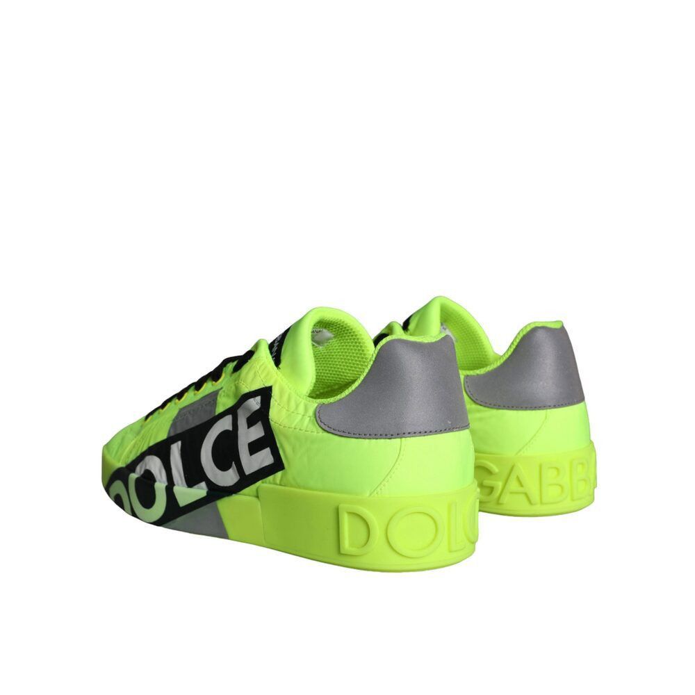 Dolce & Gabbana Dolce & Gabbana Neon Green Logo Tape Low Top Sneakers Shoes Size US 6 / EU 39 - 6 Thumbnail