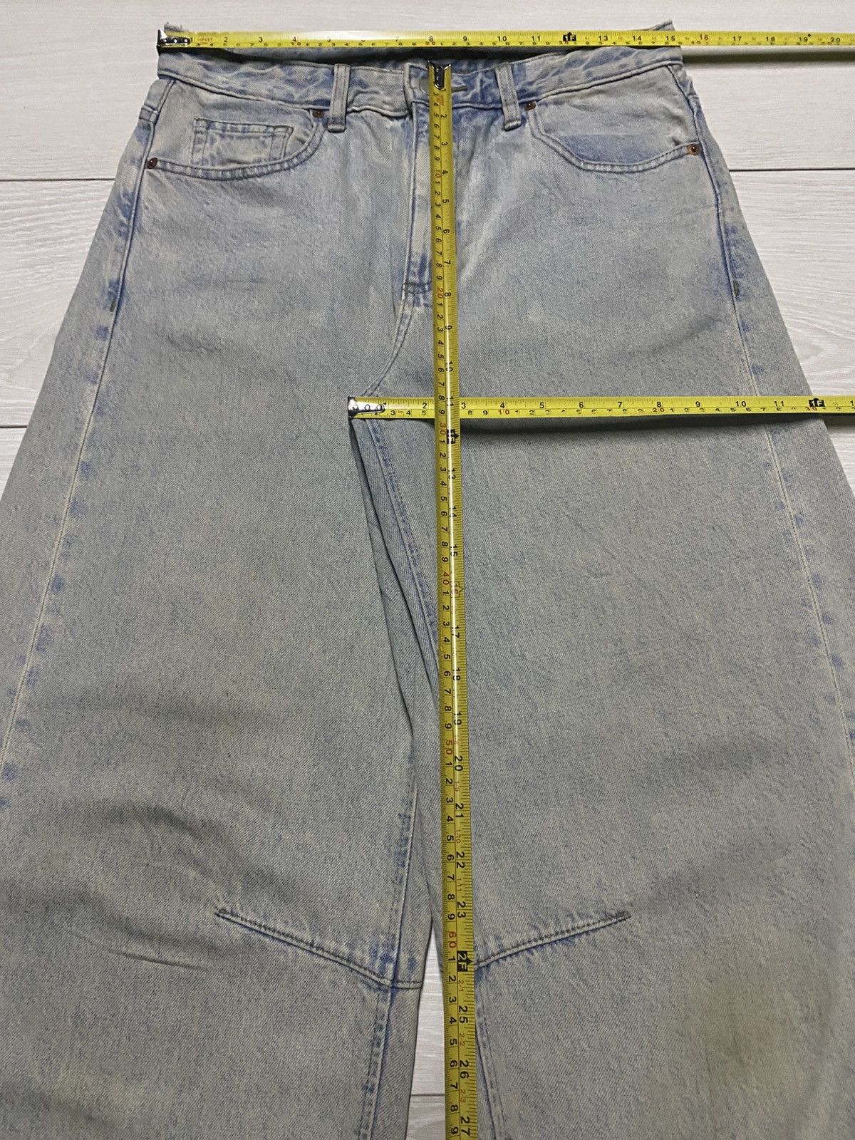 GU × Maison MIHARA YASUHIRO Vintage Gu Denim Mud Wash Super Baggy Jeans Size US 30 / EU 46 - 9 Thumbnail