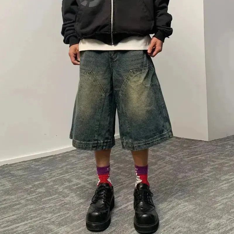 Japanese Brand Streetwear Retro Washed Blue Straight Jorts Shorts Size US 32 / EU 48 - 1 Thumbnail
