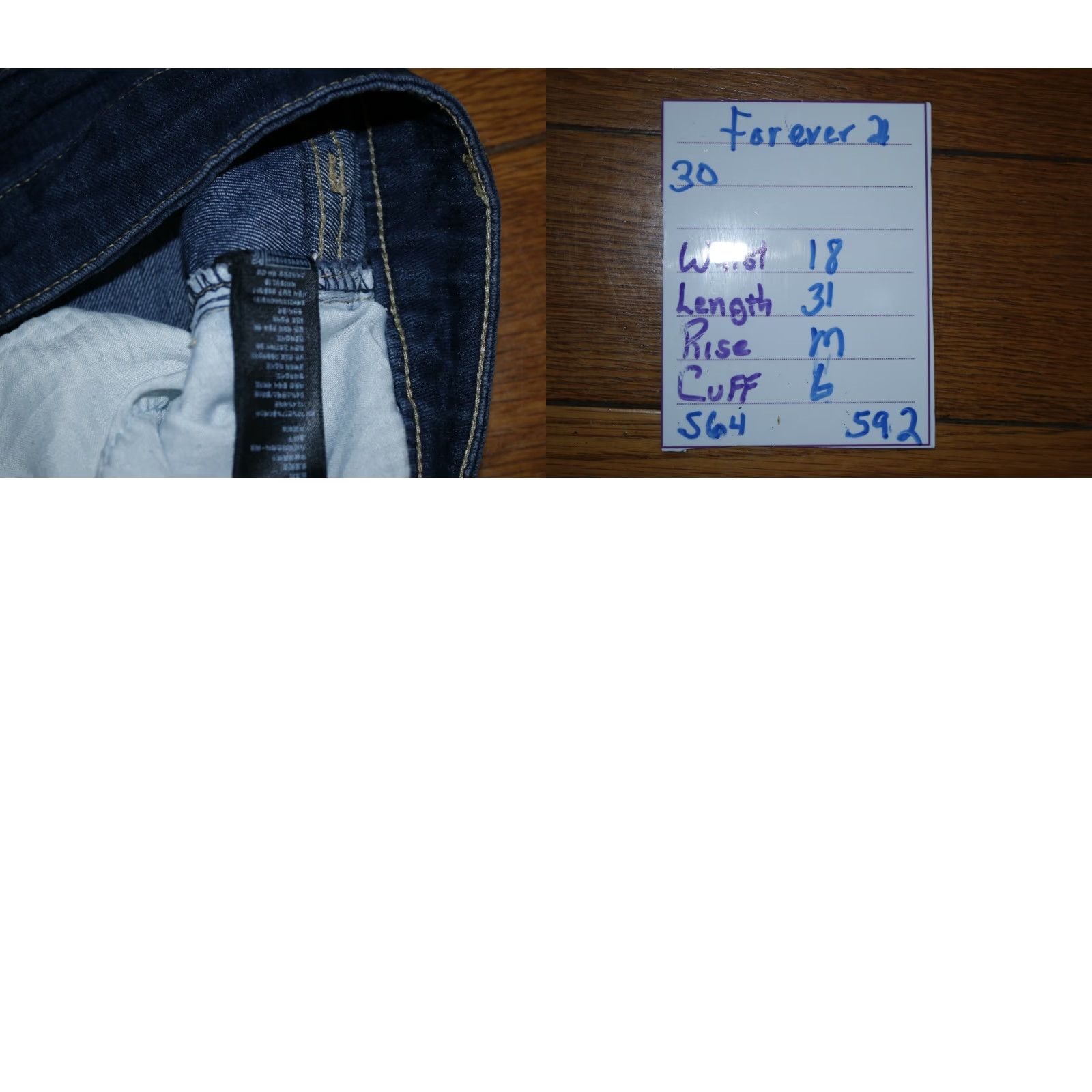 Forever 21 Forever 21 Denim Jeans Woman Mid Rise Straight Leg 30 Regular Dark Blue 31 Inseam Mens Womens Girls? Size 30" / US 8 / IT 44 - 8 Thumbnail