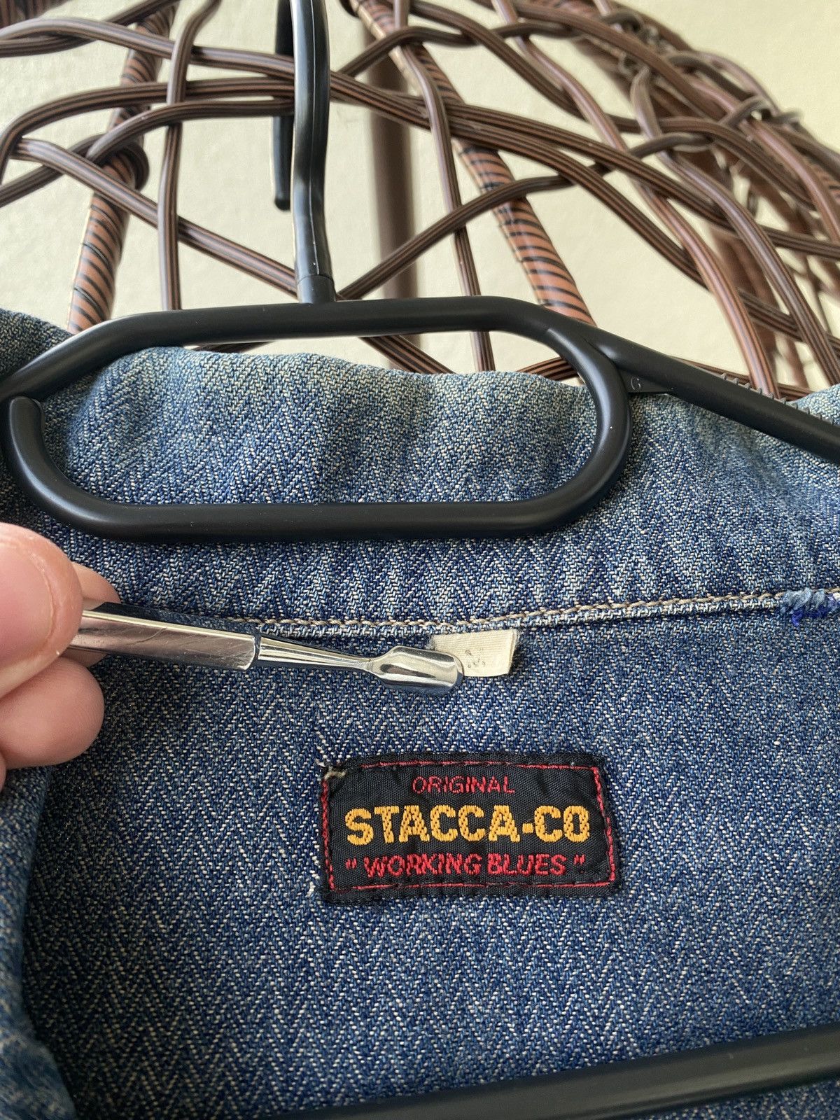 Vintage Vintage ultra rare workwear denim stacca co. long jacket Size US XL / EU 56 / 4 - 2 Thumbnail