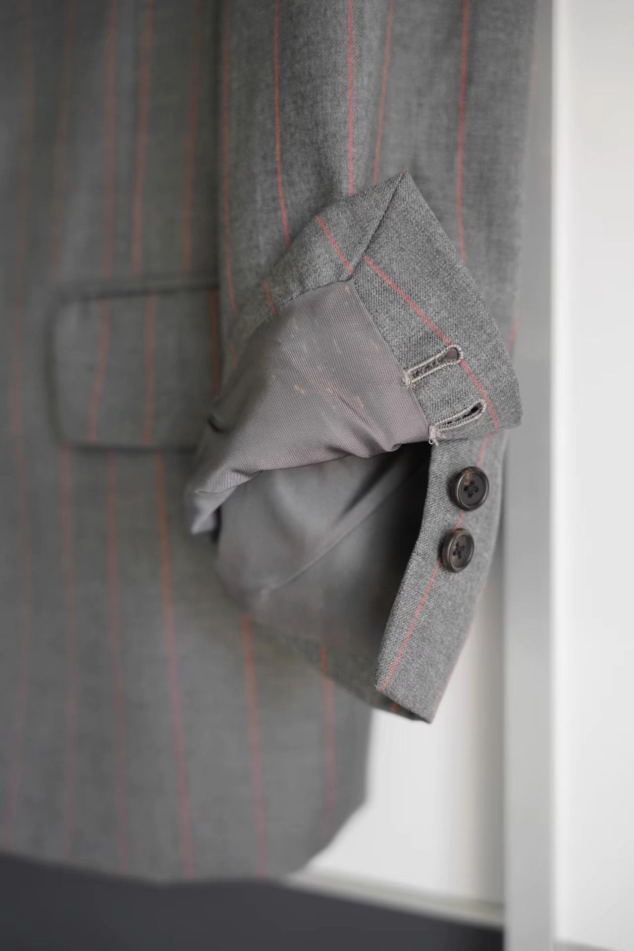 Yohji Yamamoto Yohji Yamamoto 95aw Gray & Orange Stripe Suit Set K4 Size US S / EU 44-46 / 1 - 5 Thumbnail