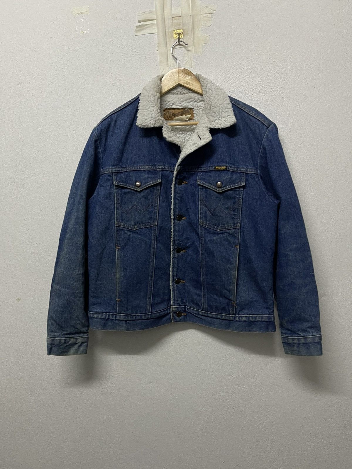 Wrangler 80s WRANGLER SHERPA FLEECE WESTERN DENIM JACKET RARE Size US M / EU 48-50 / 2 - 1 Thumbnail