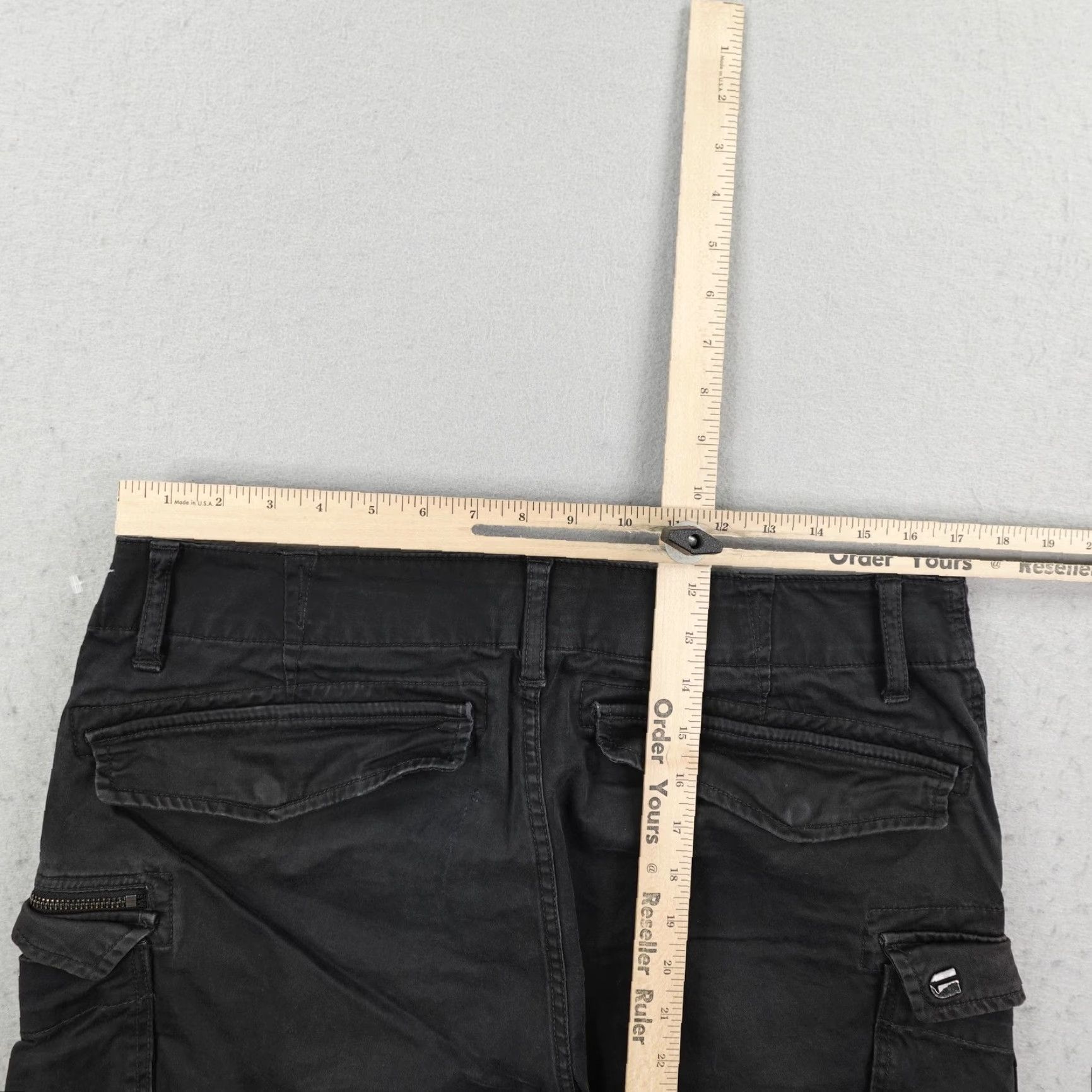 G-Star RAW Cargo Shorts 34 Black Outdoor Utility Relaxed Paratrooper Mens