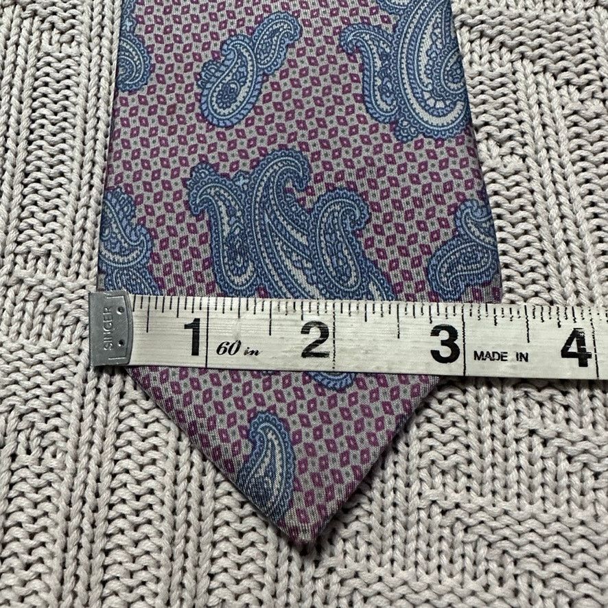 Liberty London Vintage Liberty London french blue paisley silk tie Size ONE SIZE - 5 Thumbnail