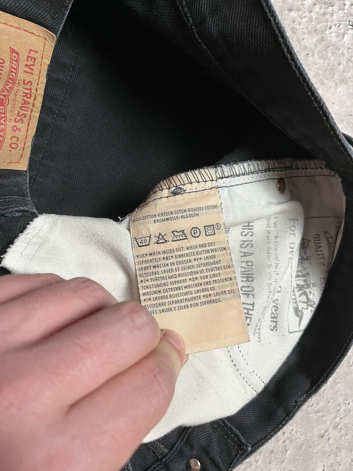 Levi's × Levi's Made & Crafted × Levi's Vintage Clothing Levi’s 521 vintage Baggy Black Jeans Pants Size US 36 / EU 52 - 11 Thumbnail