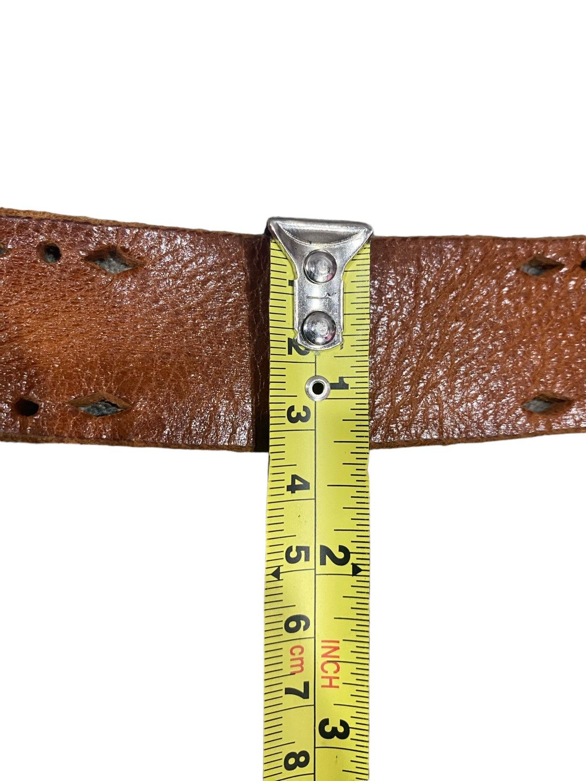 Japanese Brand Men’s Brown Leather Belt Size 33”-37” Size 36 - 7 Thumbnail