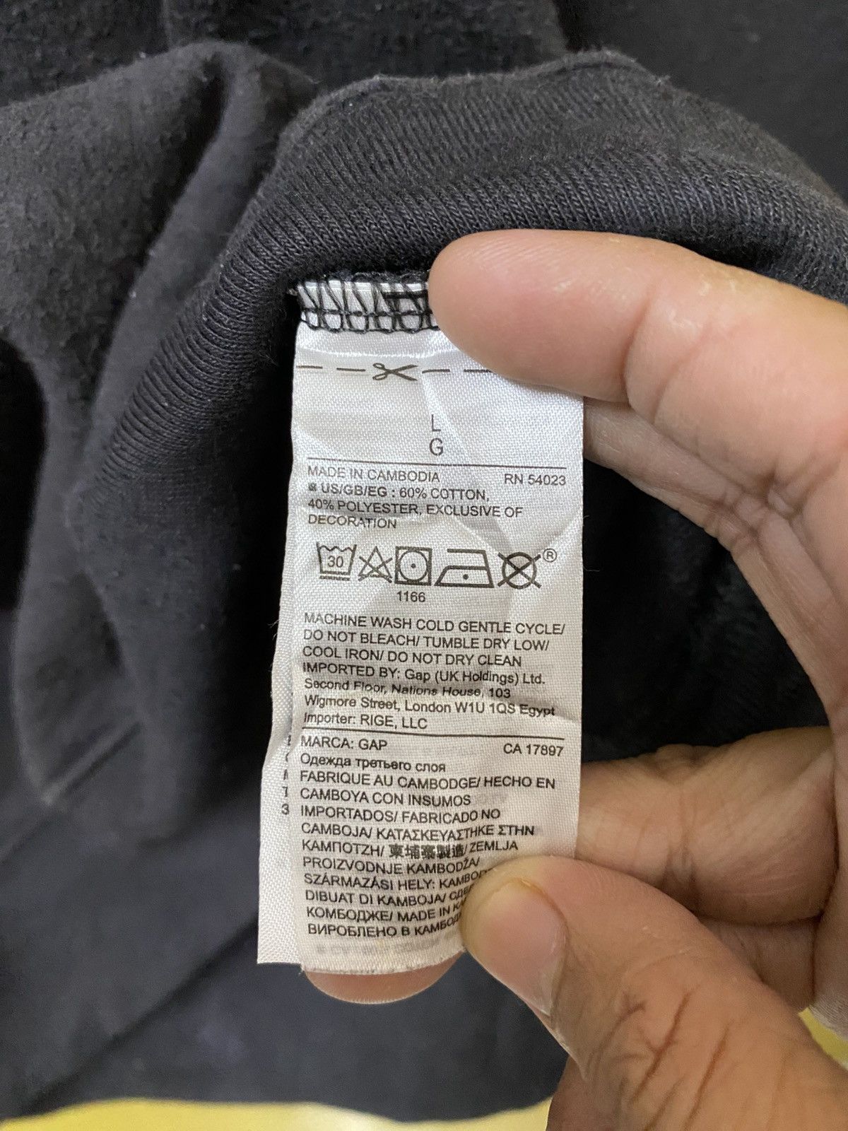 Gap Gap Hoodie Black Colour Size US L / EU 52-54 / 3 - 5 Thumbnail