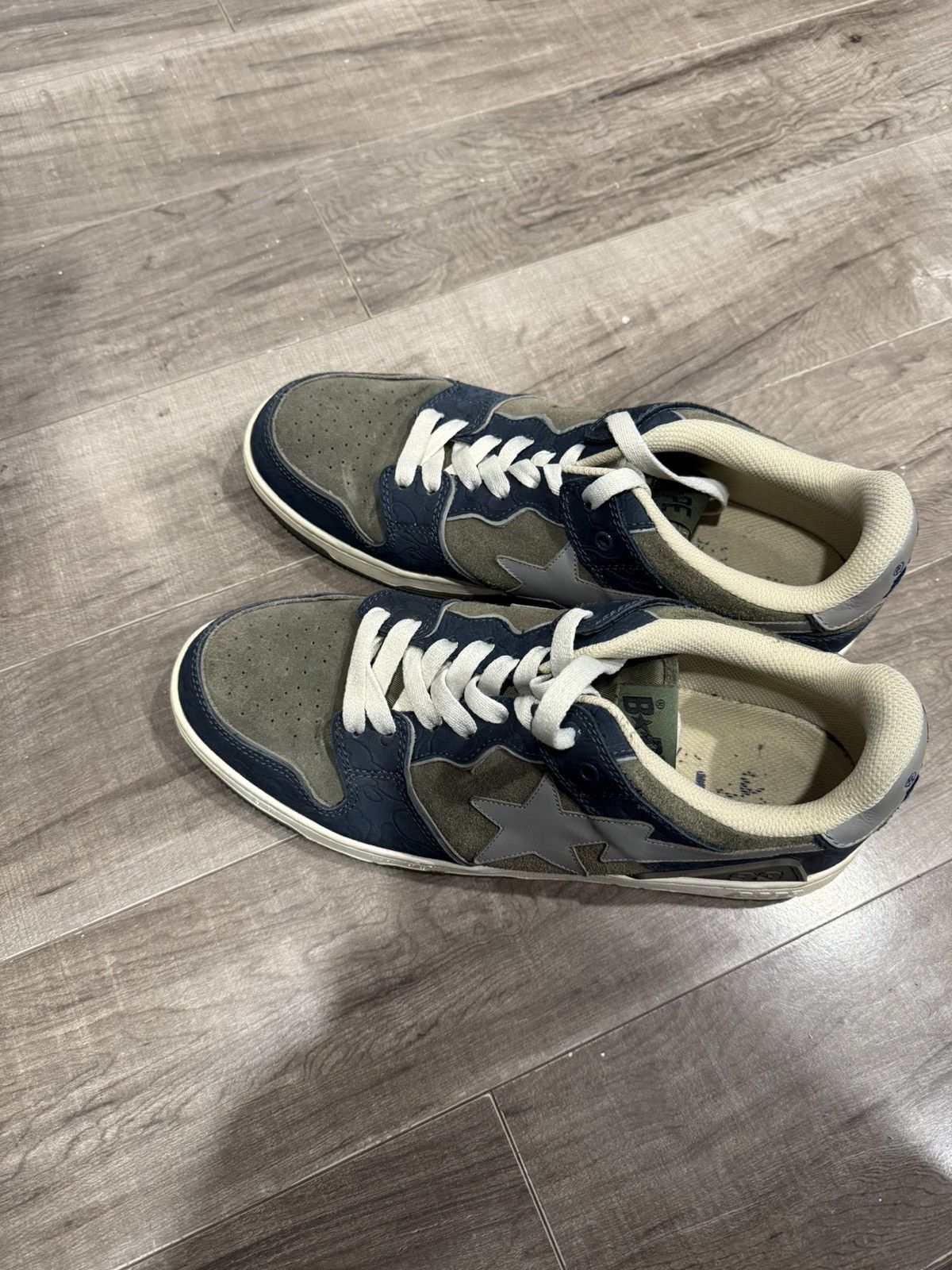 Bape Bapestas Sk8 marine blue and grey size 11 Size US 11 / EU 44 - 4 Thumbnail