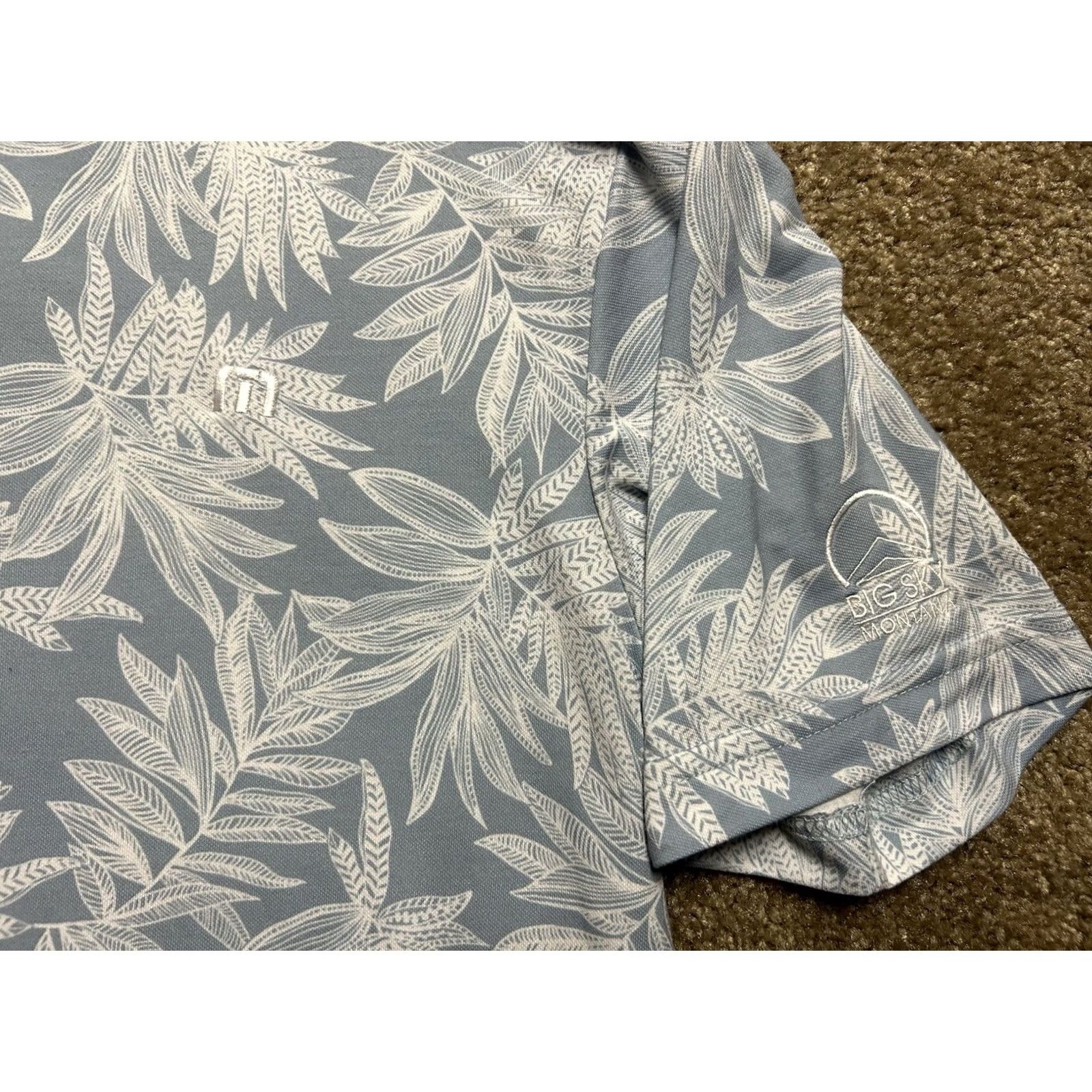 TravisMathew VINTAGE? No — Travis Mathew Big Sky Montana Golf Polo Men’s M Hawaiian Print Shirt Size US M / EU 48-50 / 2 - 3 Thumbnail