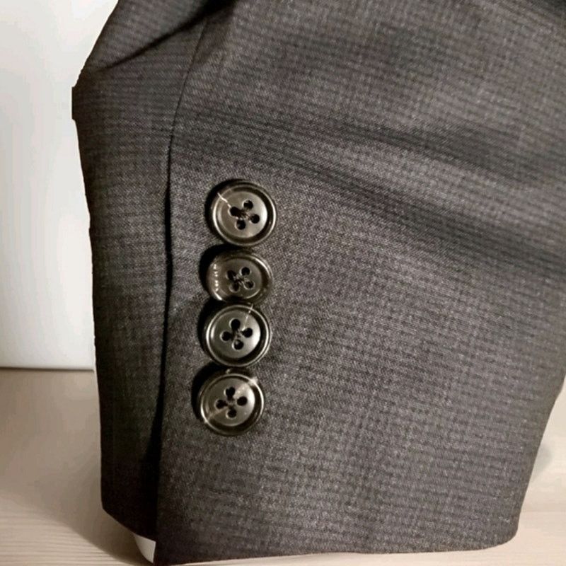 Ermenegildo Zegna ERMENEGILDO ZEGNA Blazer Mens 46 R Black/Blue Sport Coat Size 46R - 2 Thumbnail