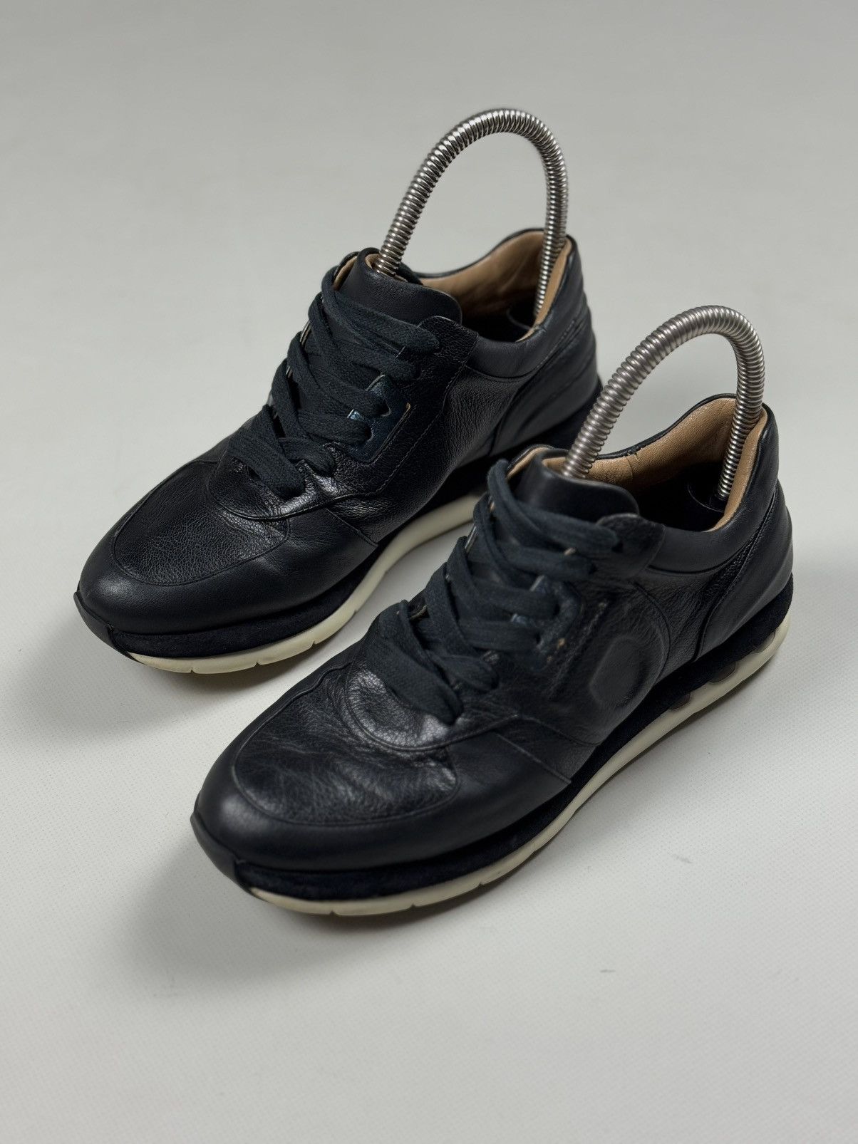 Salvatore Ferragamo Salvatore Ferragamo Leather Low Top Lace Up Sneakers Shoes Size US 7 / IT 37 - 9 Thumbnail
