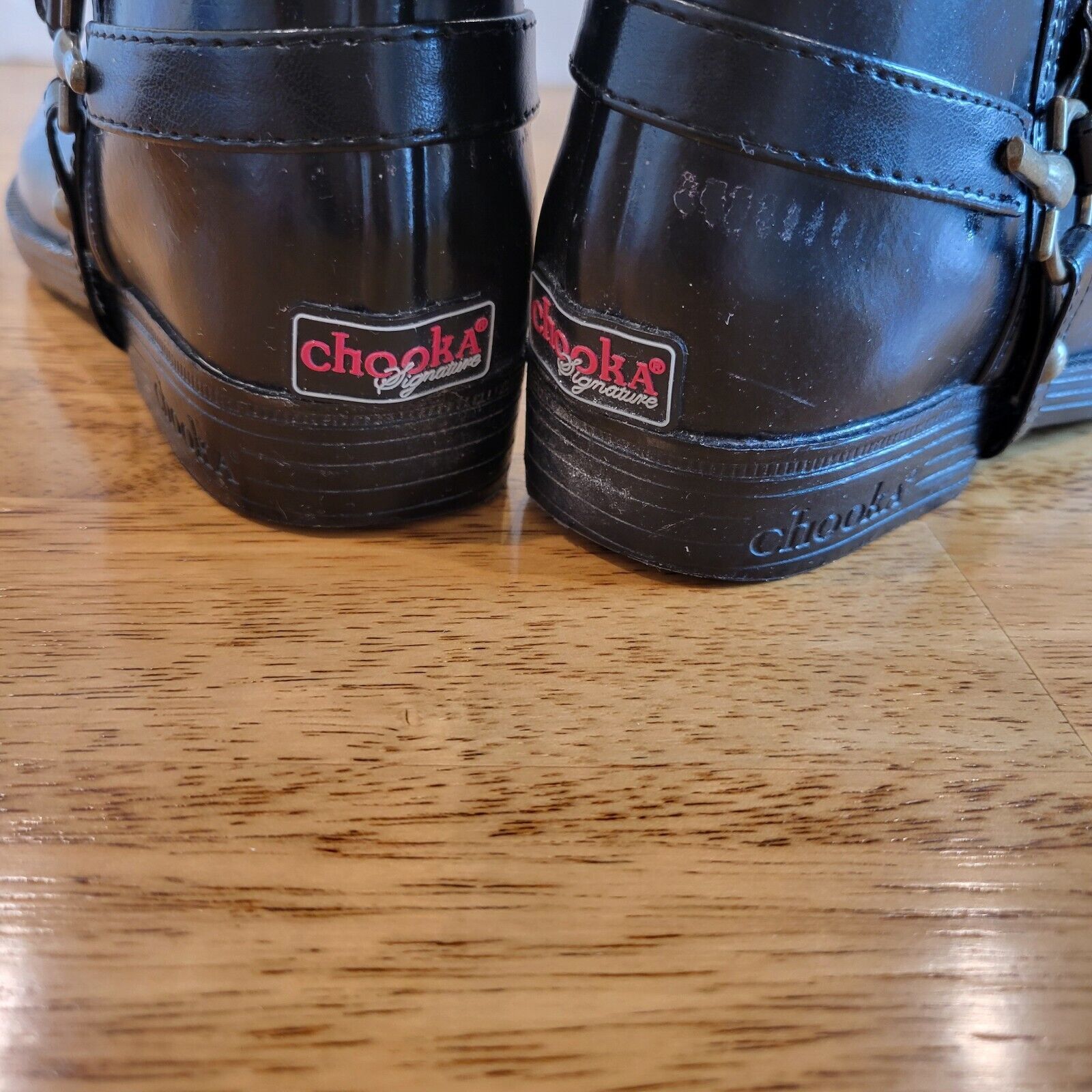 Vintage Chooka Signature Rain Riding Boots Tall Rubber Black Sz US 6 Size US 6 / IT 36 - 5 Thumbnail