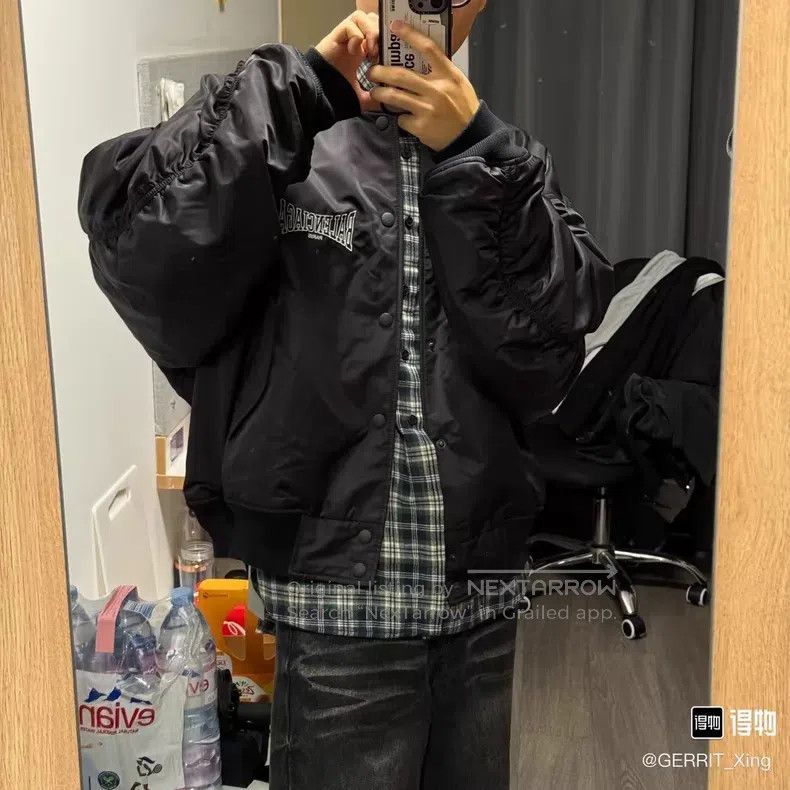 Balenciaga Balenciaga Embroidered Letter Print Baseball Jacket Size US L / EU 52-54 / 3 - 8 Thumbnail