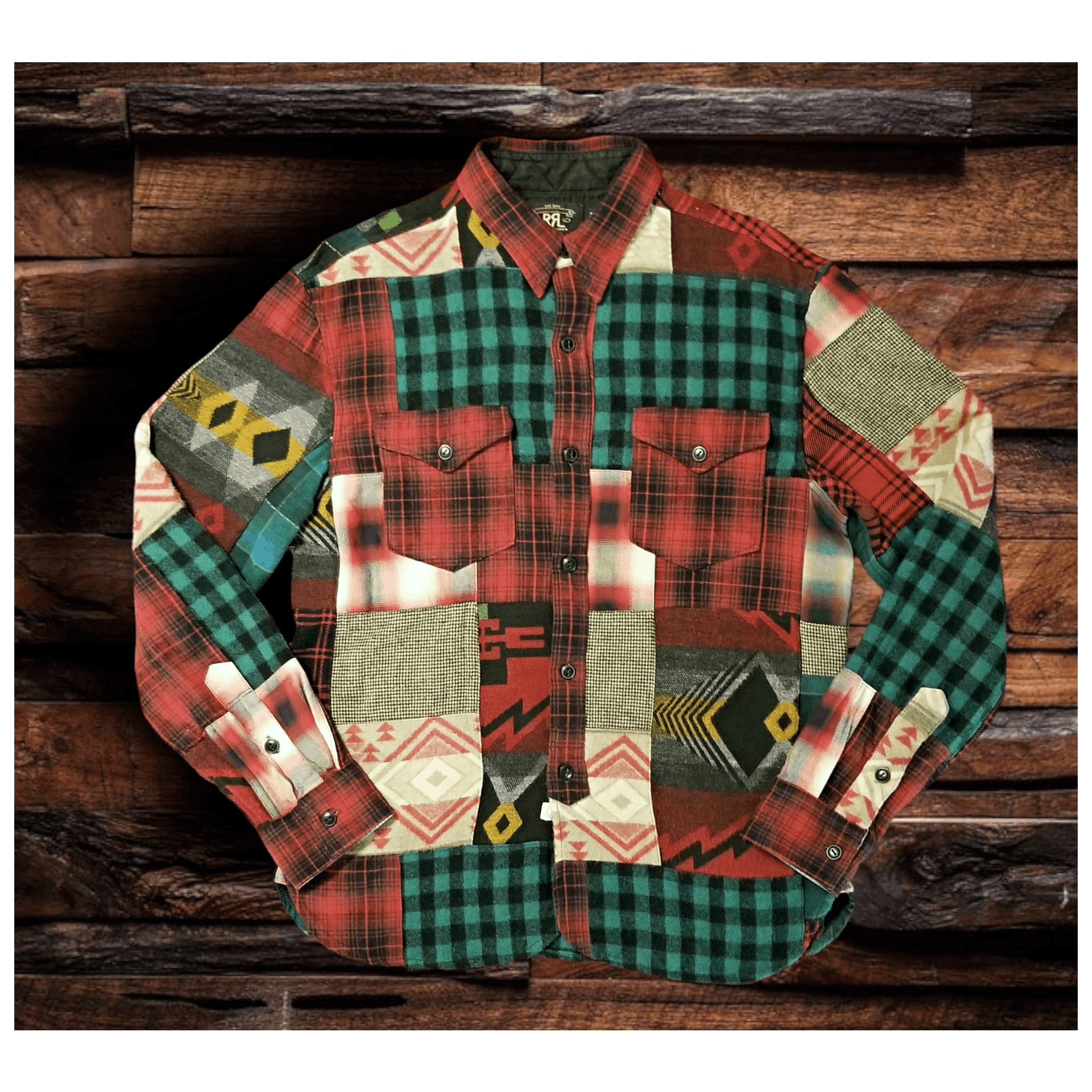 Polo Ralph Lauren *NWOT* DOUBLE RL RALPH LAUREN WOOL PATCHWORK SHIRT- MEDIUM Size US M / EU 48-50 / 2 - 1 Thumbnail
