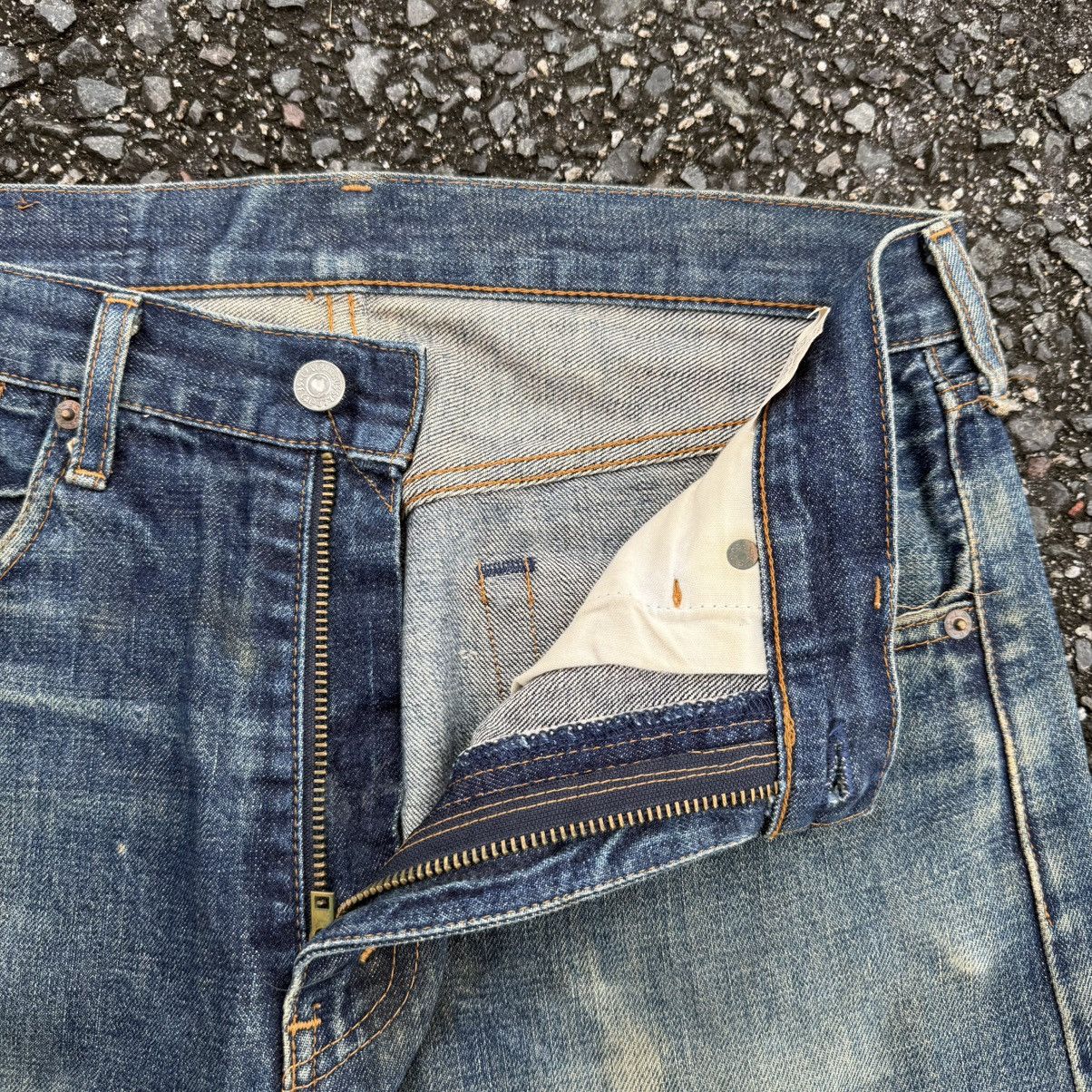 Levi's Vintage Clothing VINTAGE LEVI'S 502 97' BIG E RUSTY SELVEGE RIPPEP JEAN DENIM Size US 33 - 7 Thumbnail