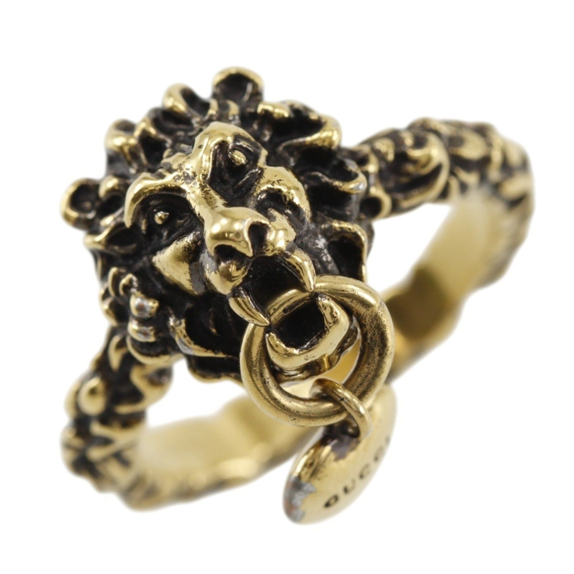 Gucci Gucci Lion Head Ring, Size 15.5, Heart Design, Gold Plated, Approx. 7.3g, Women's Size ONE SIZE - 1 Thumbnail