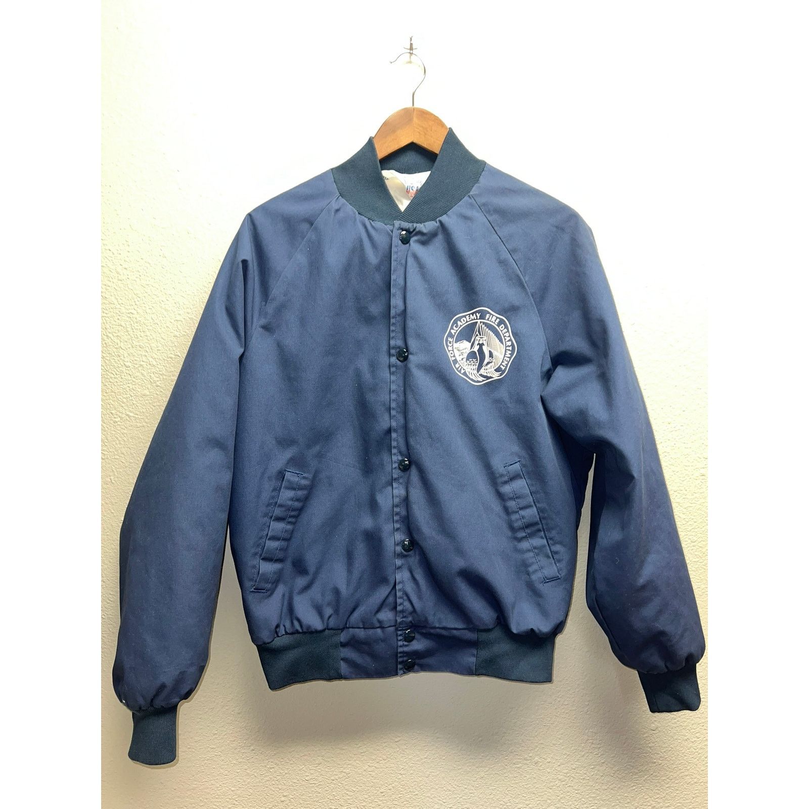 Vintage Vintage Air Force Academy Bomber Jacket Fire Deparment 80s M Size US M / EU 48-50 / 2 - 1 Thumbnail