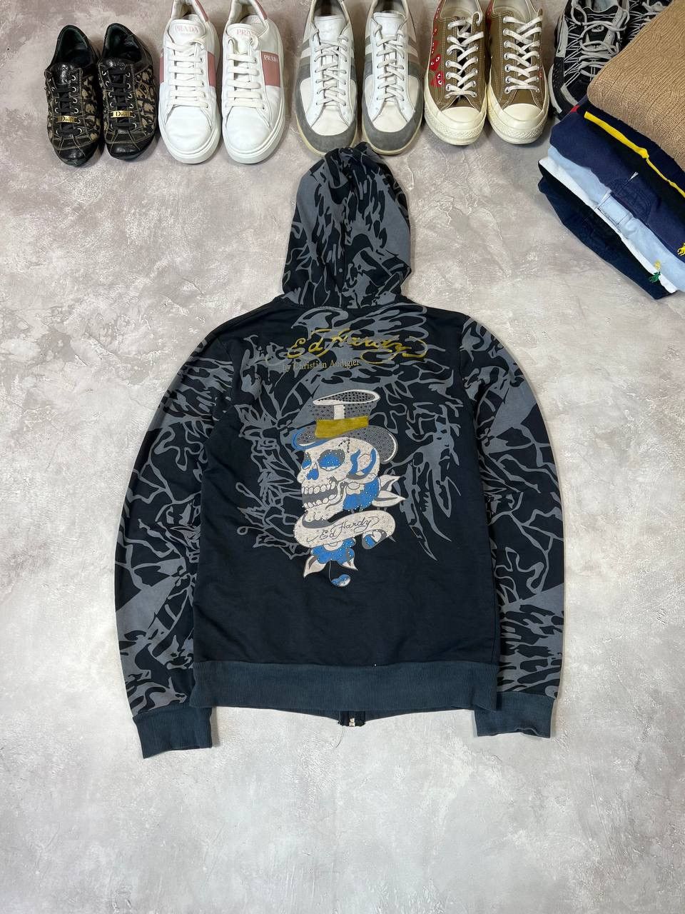 Vintage Ed Hardy Zip Hoodies Big Print