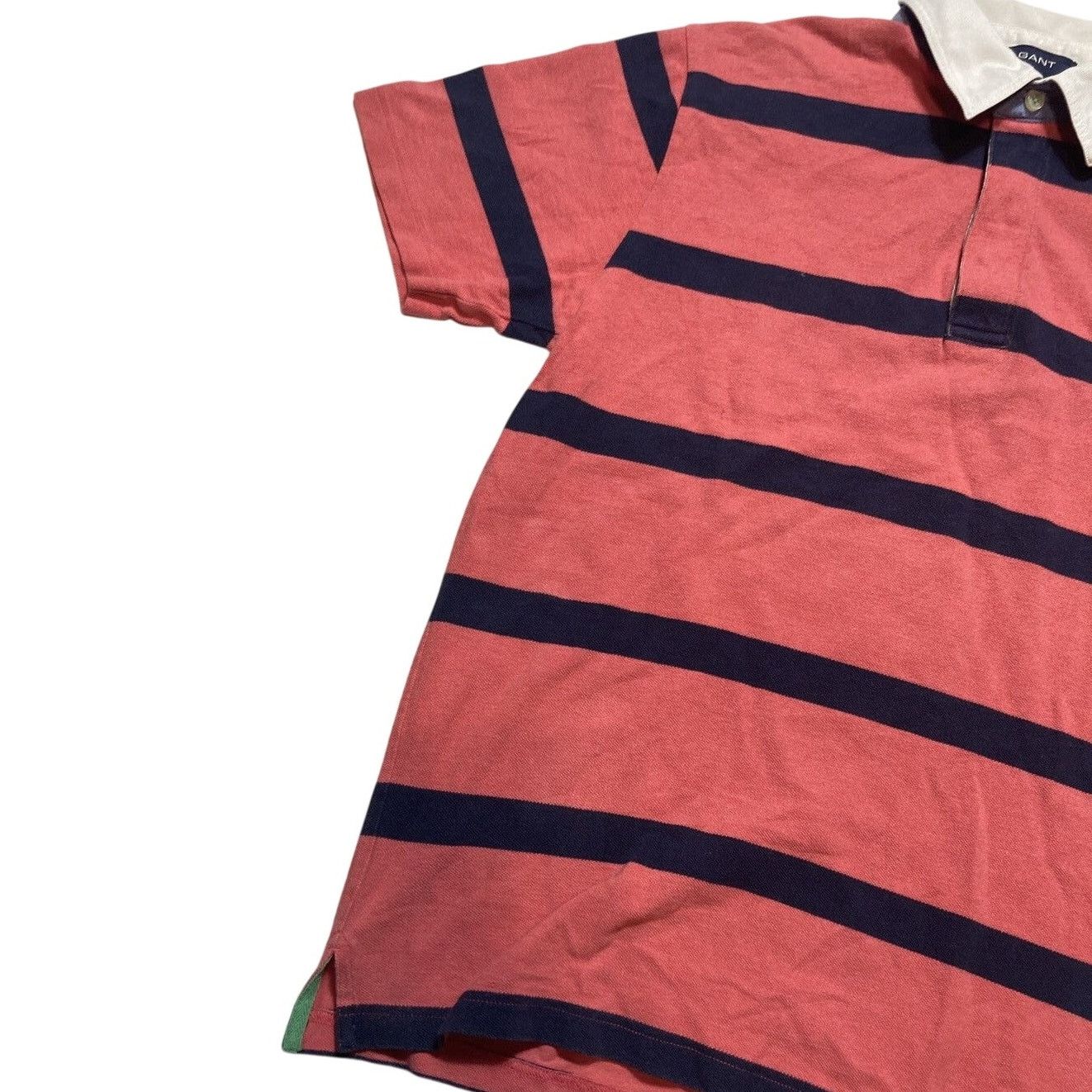 Gant × Vintage Y2K Gant USA Striped LS Rugby Polo Shirt M-L Pink Size US L / EU 52-54 / 3 - 4 Thumbnail
