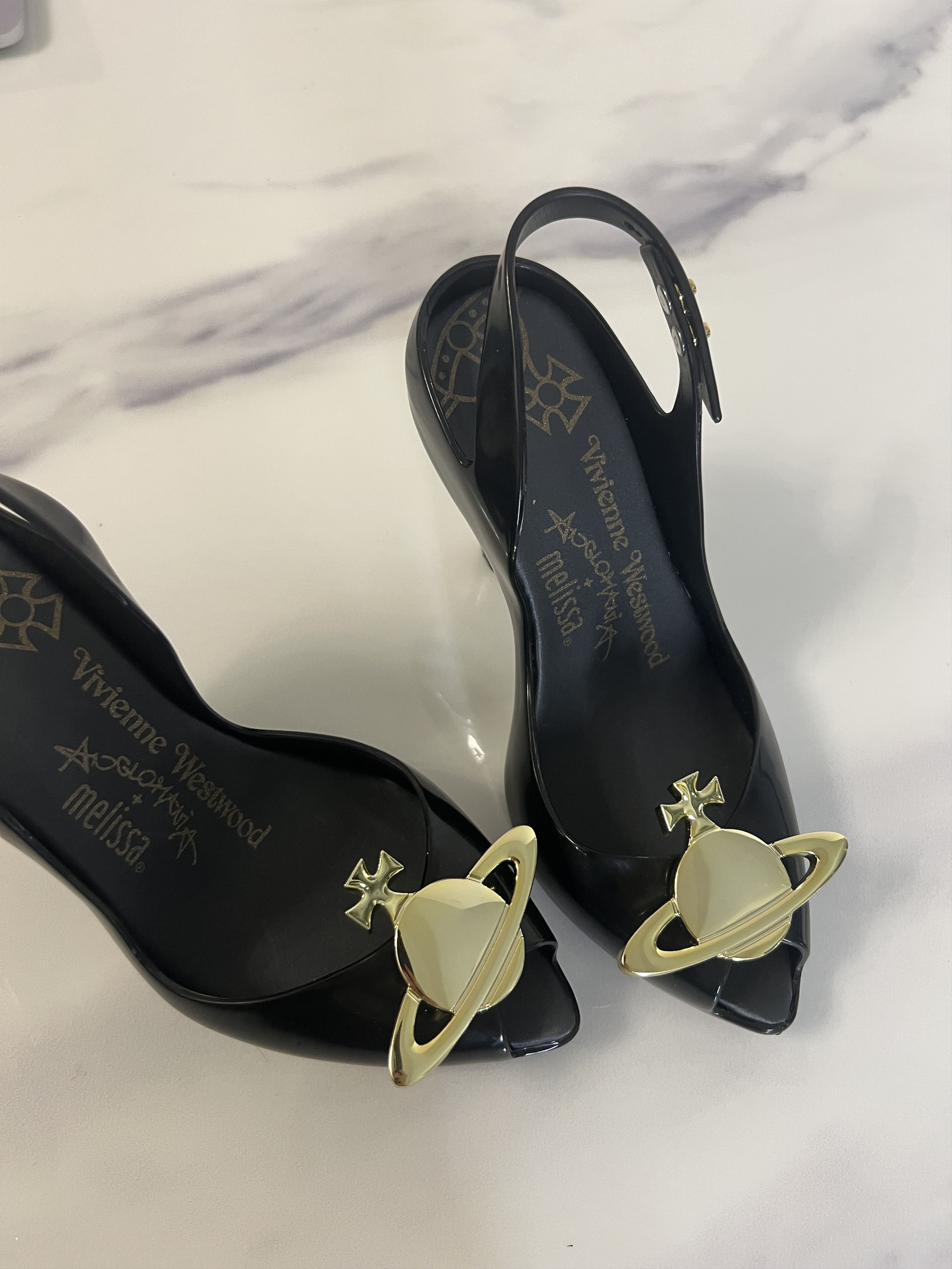 Vivienne Westwood 31795 Vivienne Westwood Anglomania Rubber Heel Size US 5.5 / IT 35.5 - 12 Thumbnail