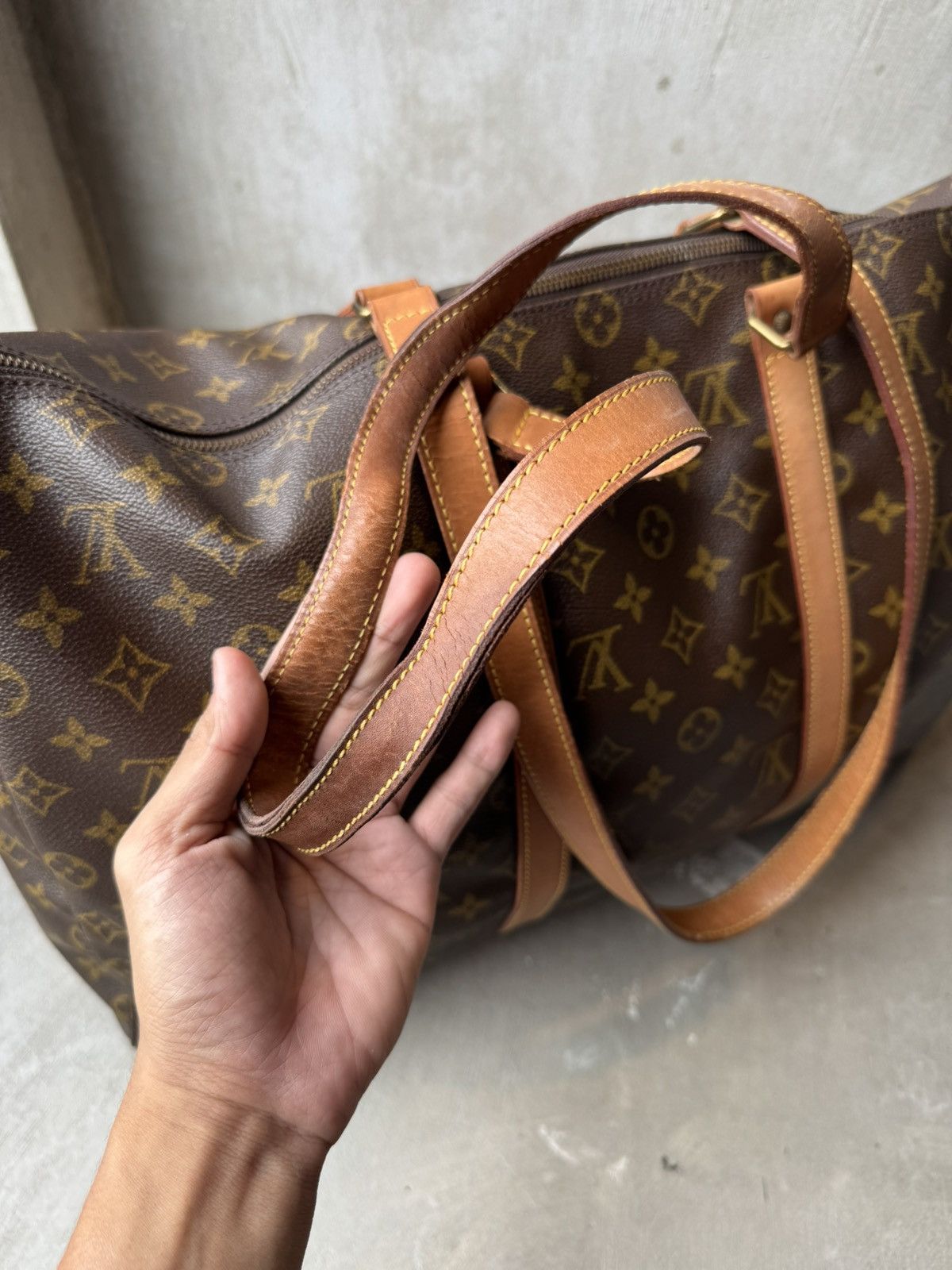 Louis Vuitton Louis Vuitton Monogram Flannery 45 Tote Bag Brown Size ONE SIZE - 10 Thumbnail