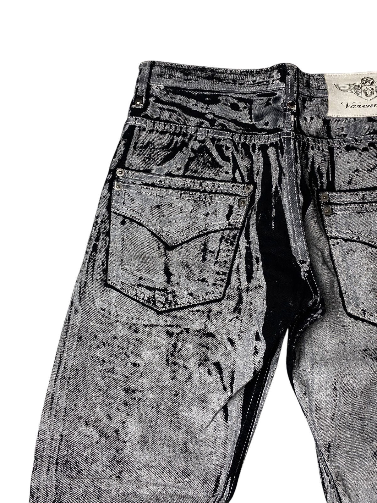 If Six Was Nine 2000's Varentine Seawash Studded Buckle Waxed Jeans Size US 28 / EU 44 - 11 Thumbnail
