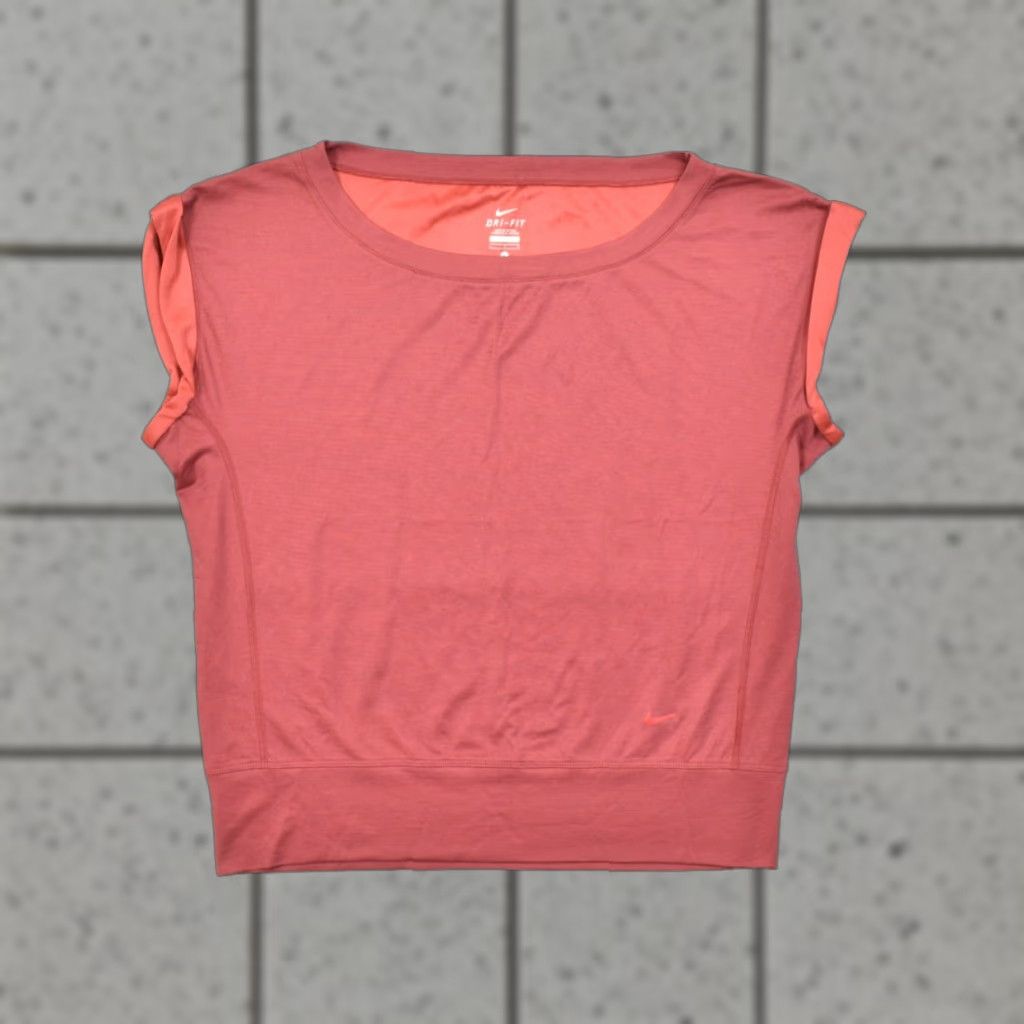 Nike Nike Dri-Fit Wool Women's Size L Large Short Sleeve Red Athletic Training Shirt Size L / US 10 / IT 46 - 1 Thumbnail