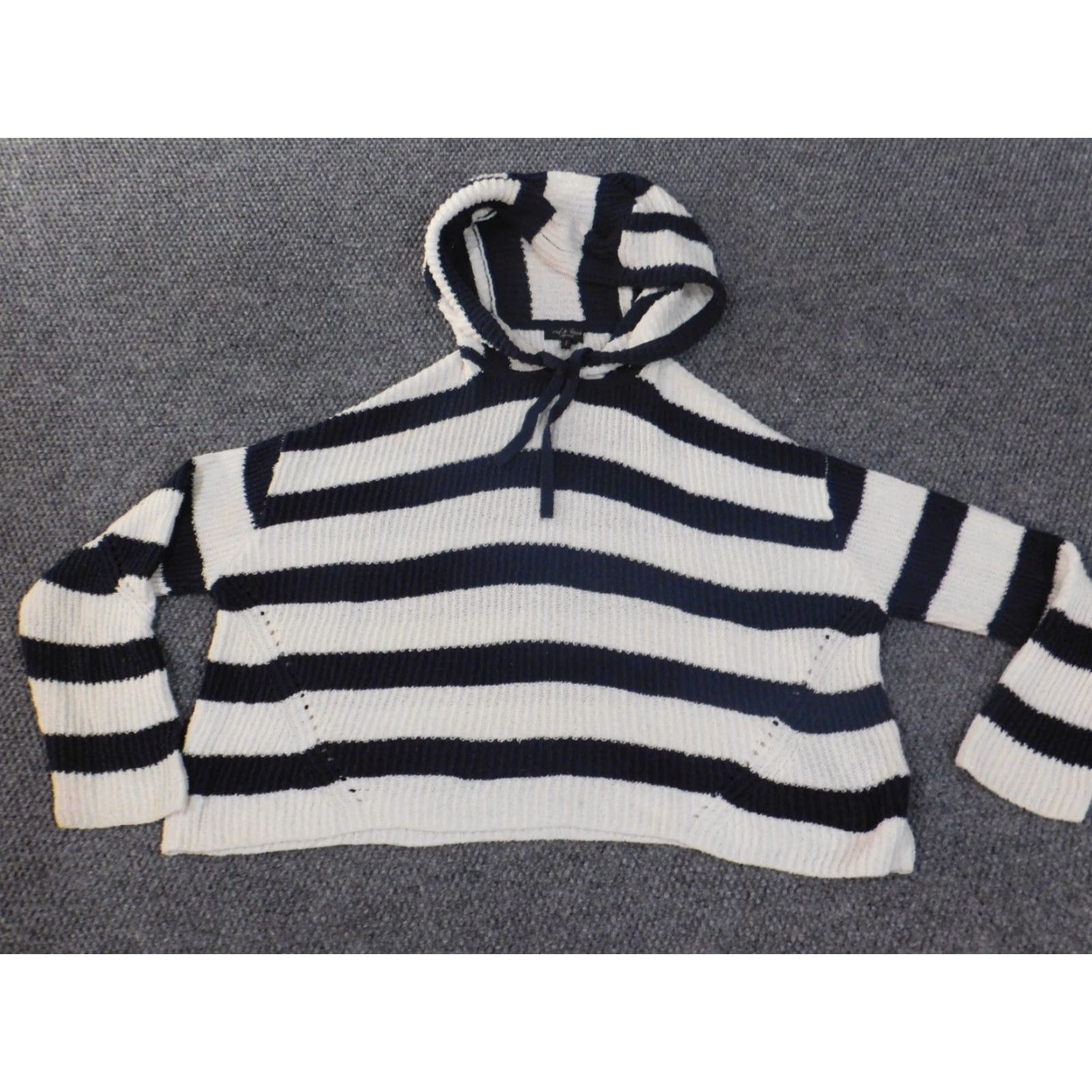 Rag & Bone rag & bone Womens Small sweater White striped knit pullover rib knit long sleeve Size S / US 4 / IT 40 - 2 Thumbnail