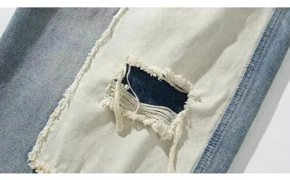 Japanese Brand Custom Patchwork Ripped Baggy jeans Size US 32 / EU 48 - 6 Thumbnail