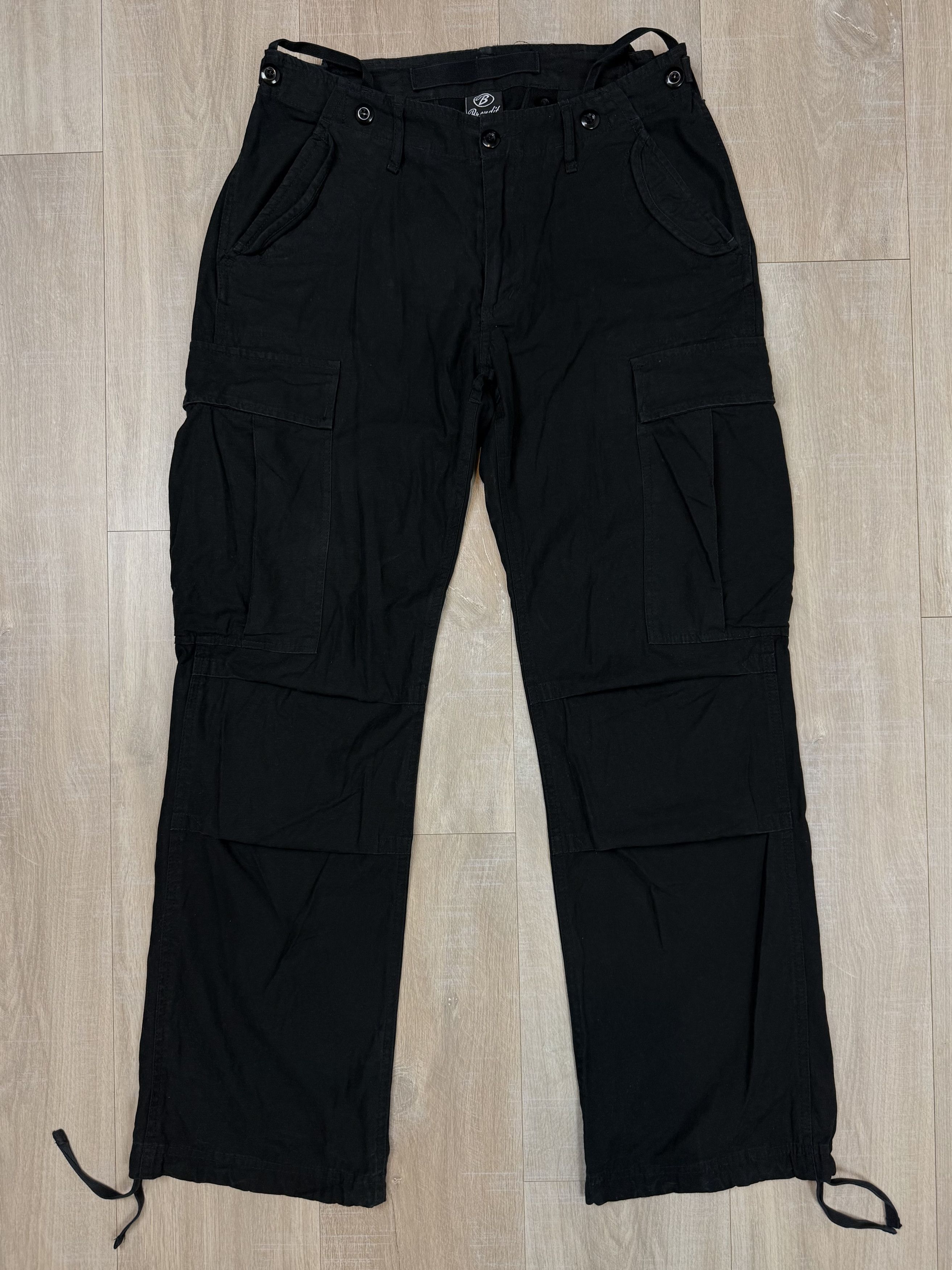 Vintage Y2k Brandit Cargo Pants Black Size US 31 - 8 Thumbnail