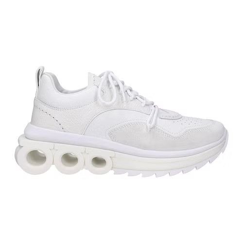image of Salvatore Ferragamo Ob1O1E0424 Low Top Sneakers In Optic White, Men's (Size 8)