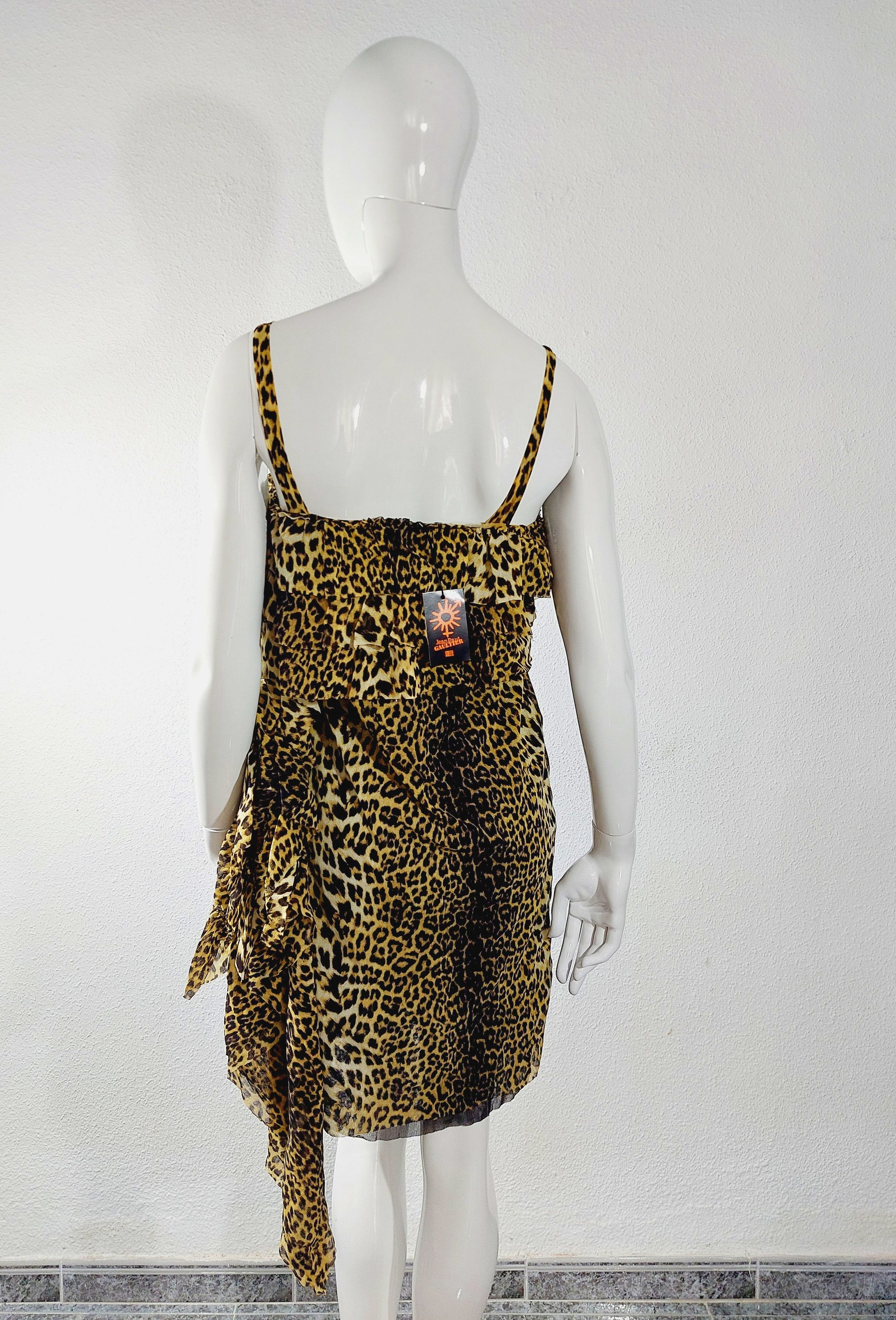 Jean Paul Gaultier Jean Paul Gaultier Mesh Tarzan Jane Leopard Tiger Dress Size L / US 10 / IT 46 - 7 Thumbnail