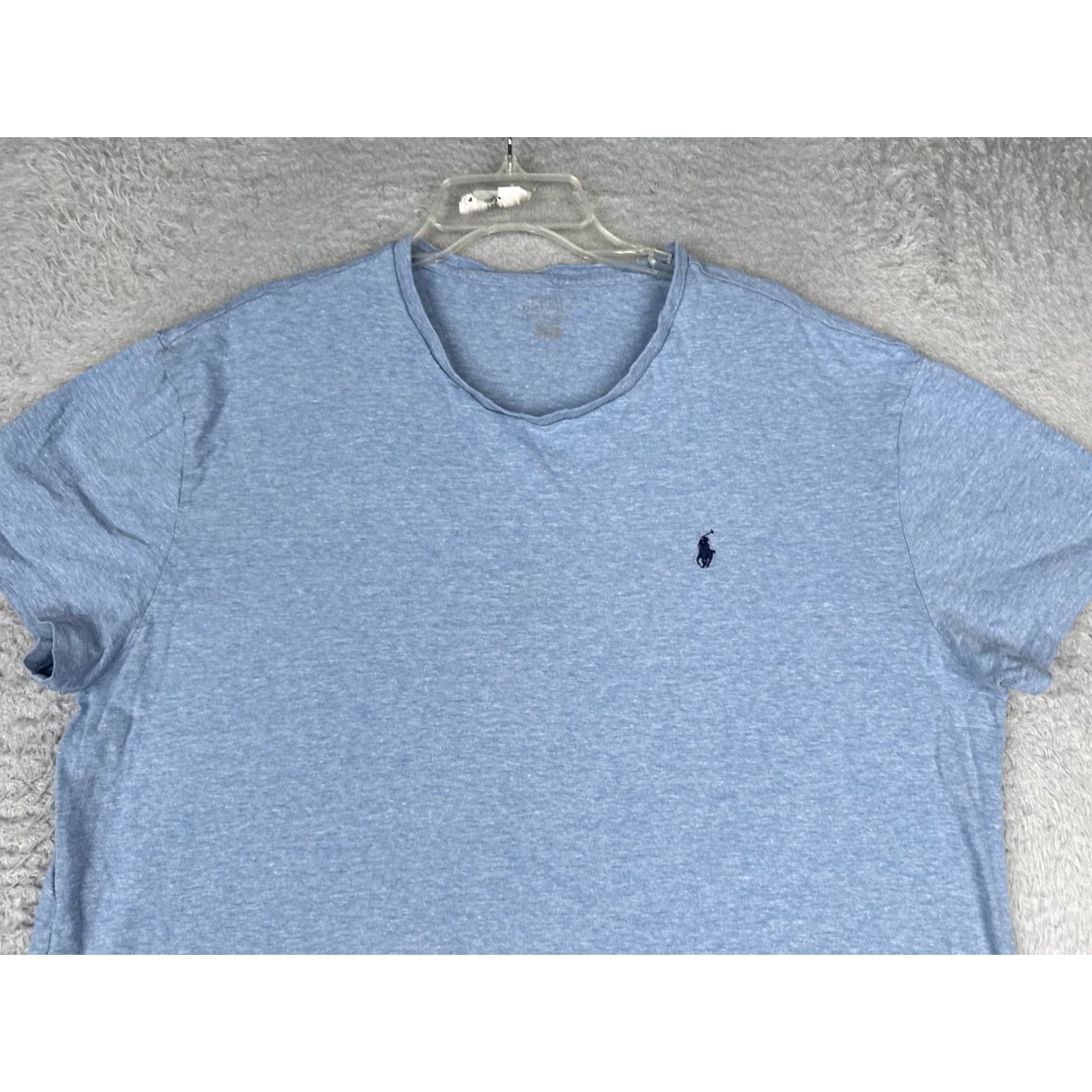 Ralph Lauren Polo Ralph Lauren Shirt Adult XL Blue Crew Neck 100% Cotton Pony Logo Jersey Short Sleeve Men’s T-Shirt IVN Size US XL / EU 56 / 4 - 4 Thumbnail