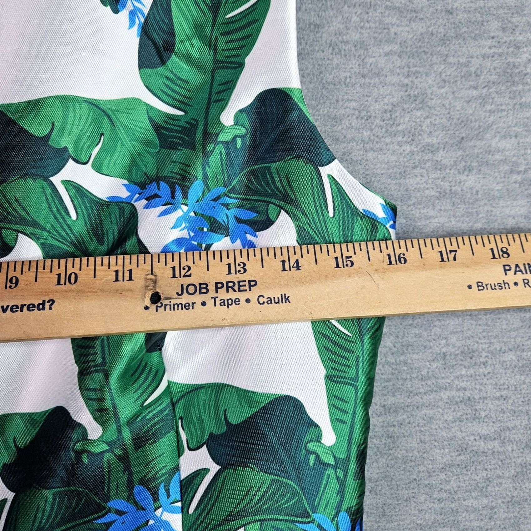 Vintage Blaque Label Dress New M Green Leaf Print Fit Flare Sleeveless Tropical Sz Size M / US 6-8 / IT 42-44 - 5 Thumbnail