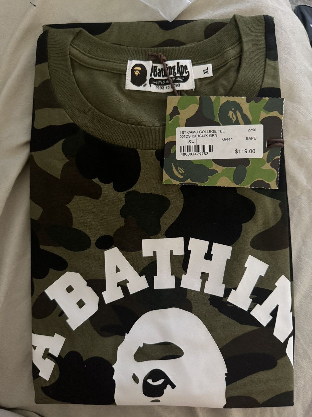 Bape Bape X Champion Tee Size XL Size US XL / EU 56 / 4 - 3 Thumbnail