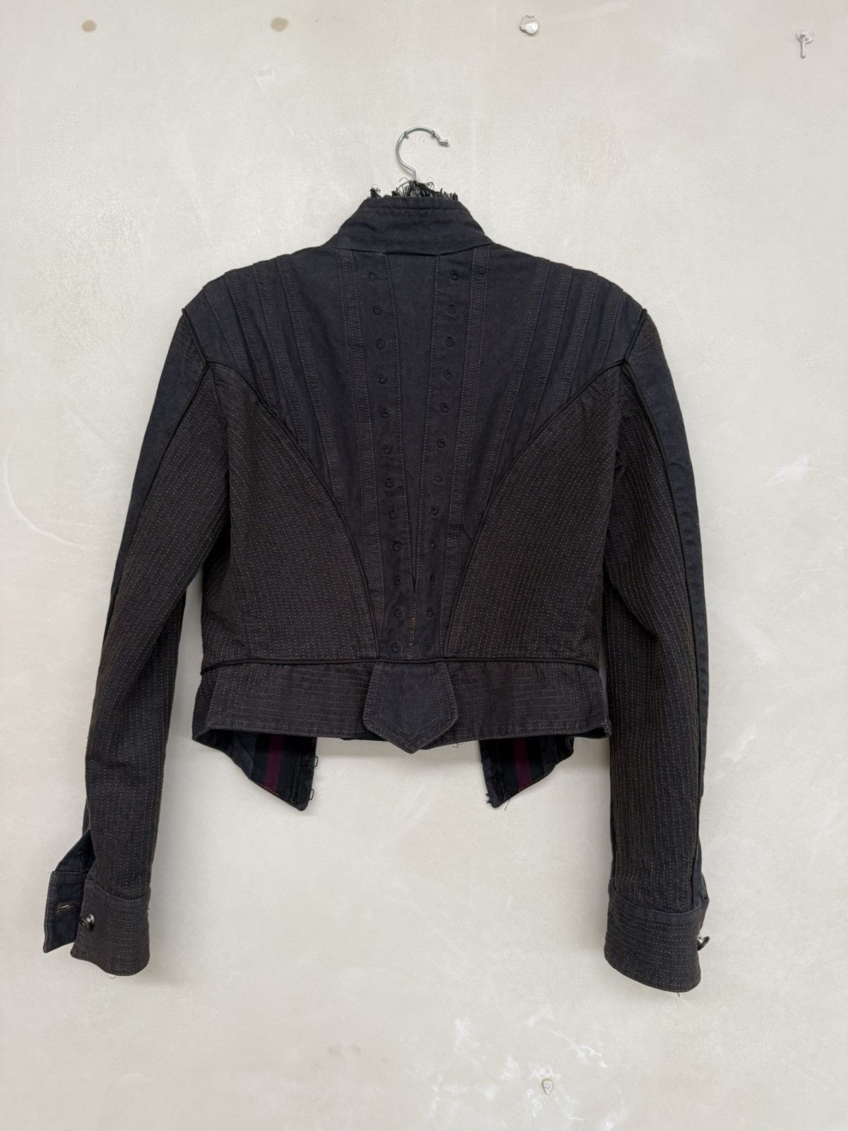 Alexander McQueen Alexander Mcqueen Vintage Corset Denim Jacket Size S / US 4 / IT 40 - 9 Thumbnail
