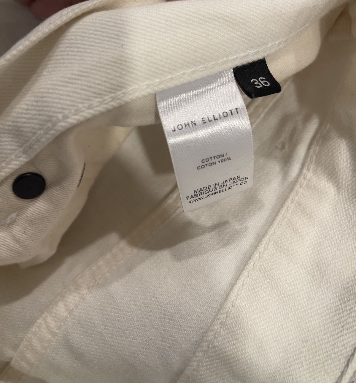 John Elliott John Elliot White raw hem Japanese denim Size US 36 / EU 52 - 4 Thumbnail