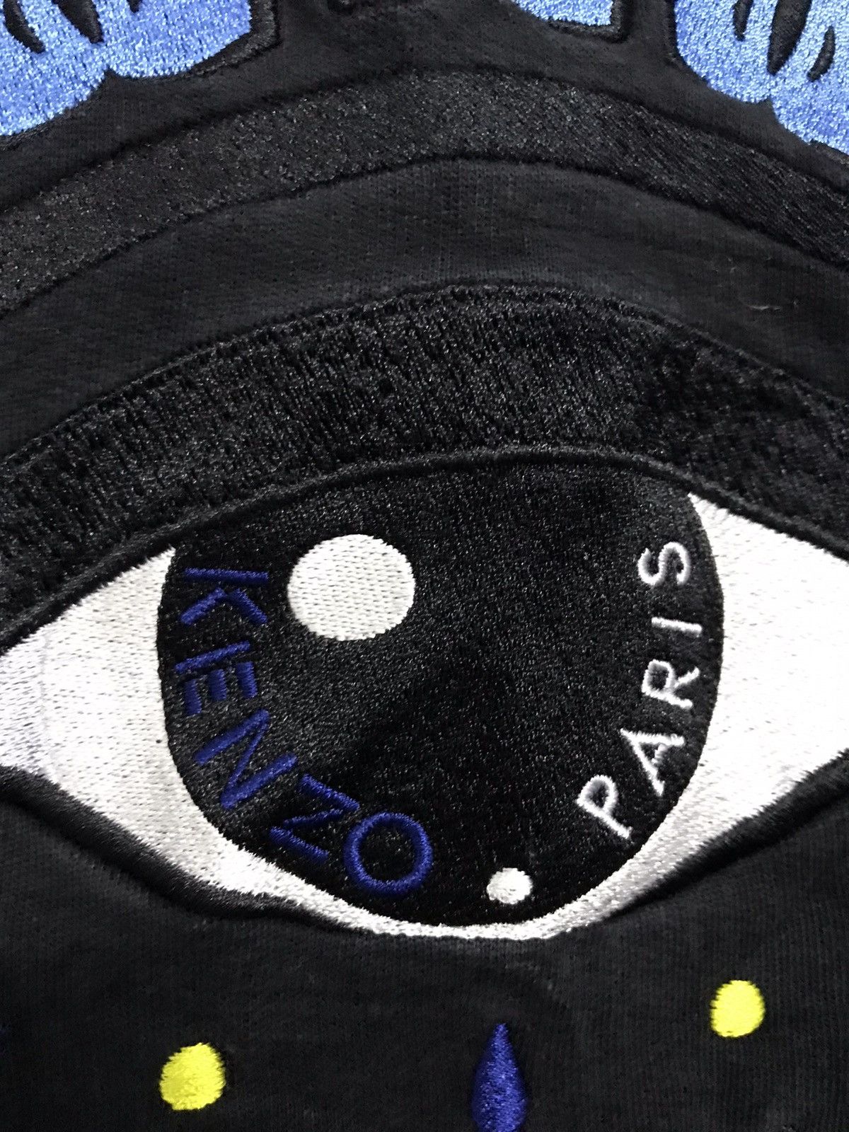 Kenzo Kenzo Paris Black Blue Eye Logo Sweatshirt Size US L / EU 52-54 / 3 - 5 Thumbnail